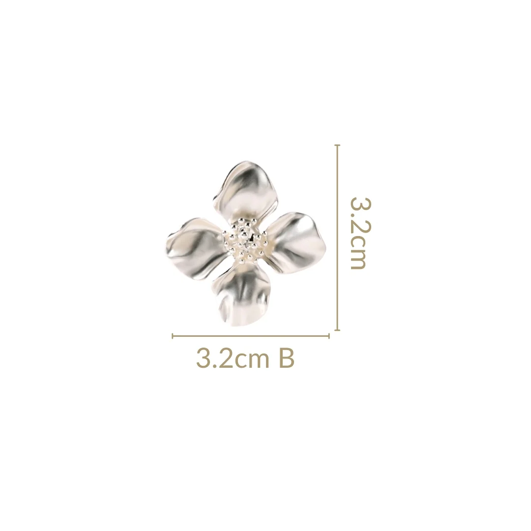 Silver Cornus Bloom Statement Earrings - Image 3
