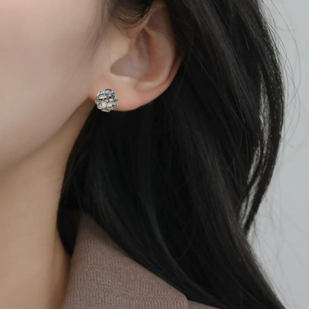 Silver Minimalist Geometric Studs - Image 5