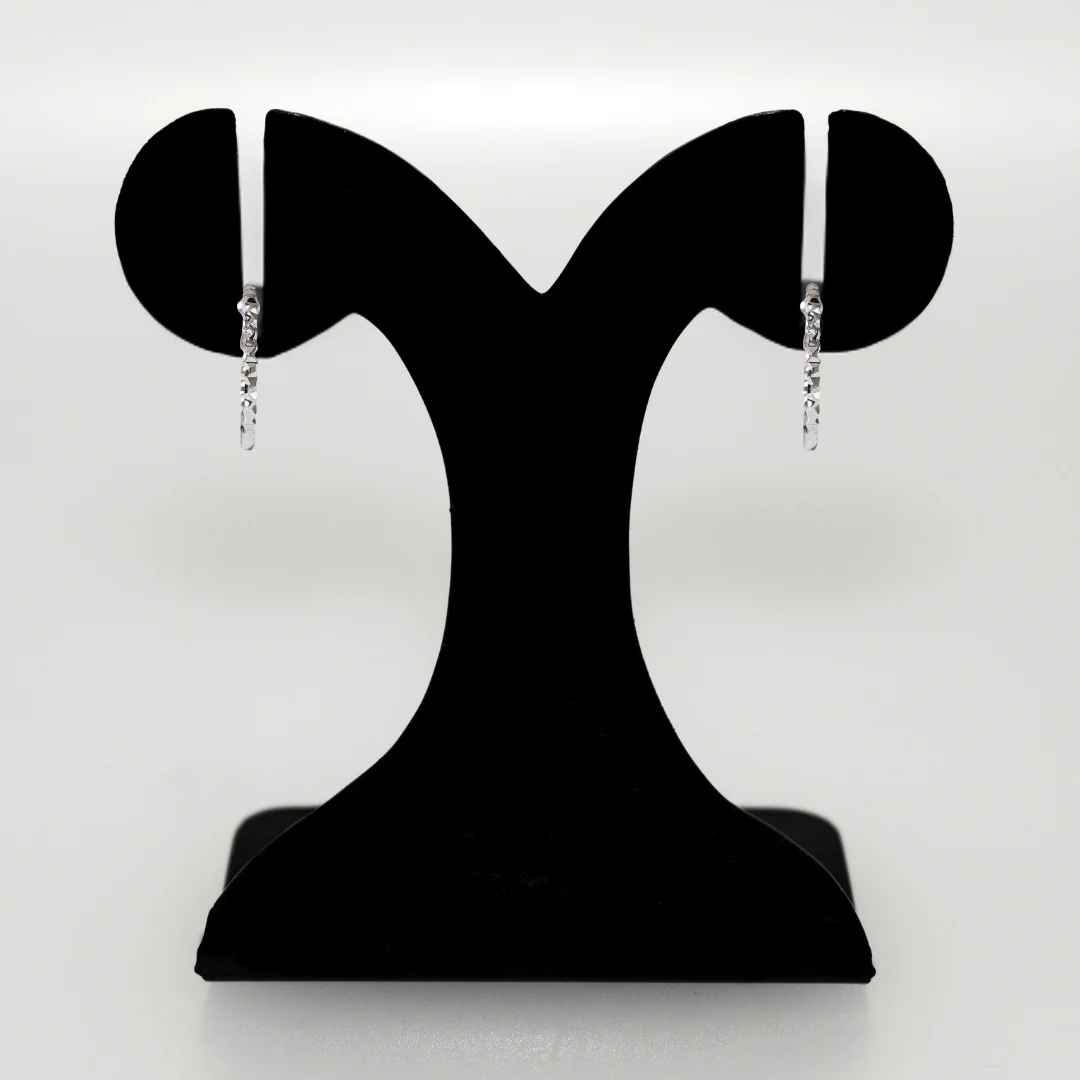 Silver Ridges Hoop Earrings - Image 6