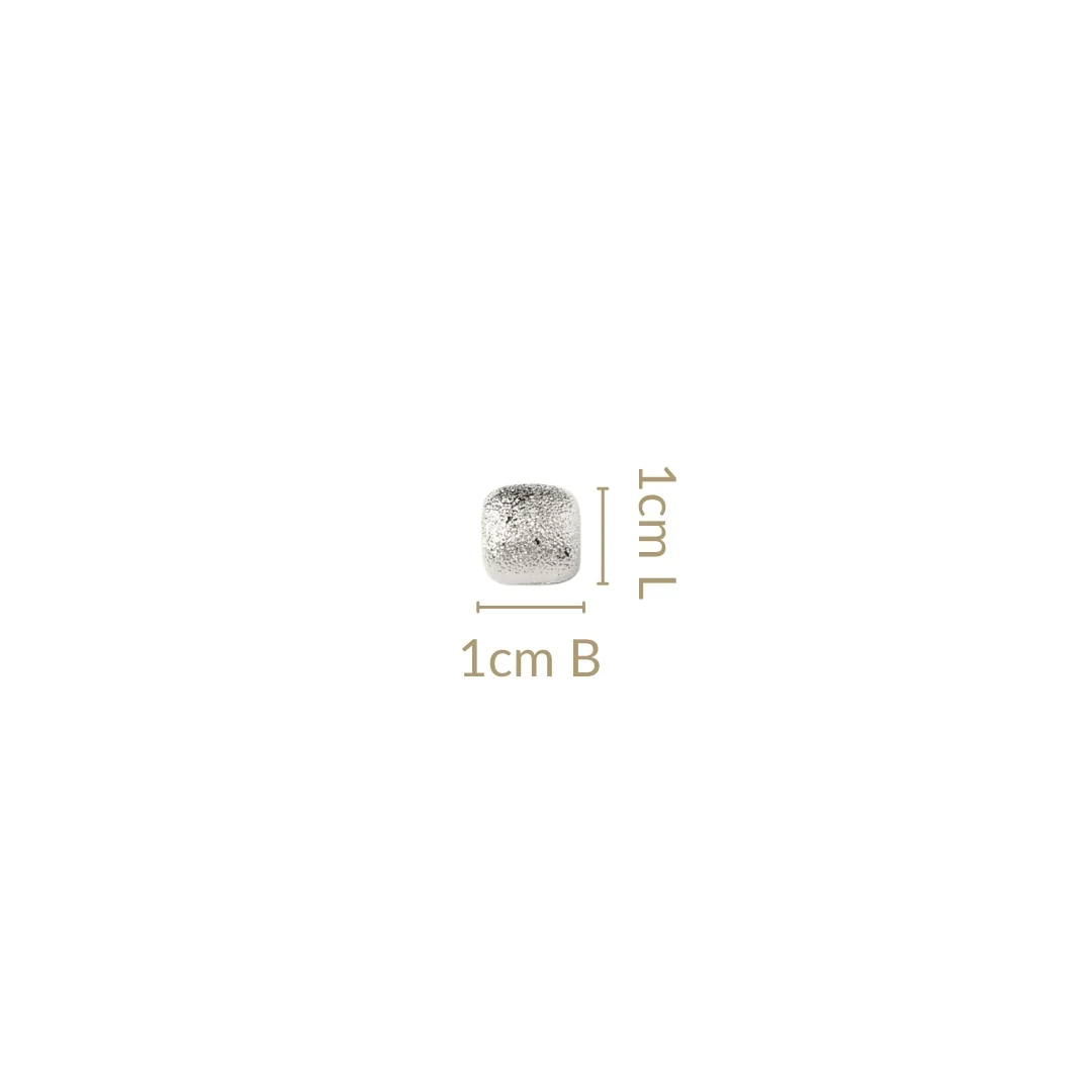Silver Square Fold Studs - Image 3
