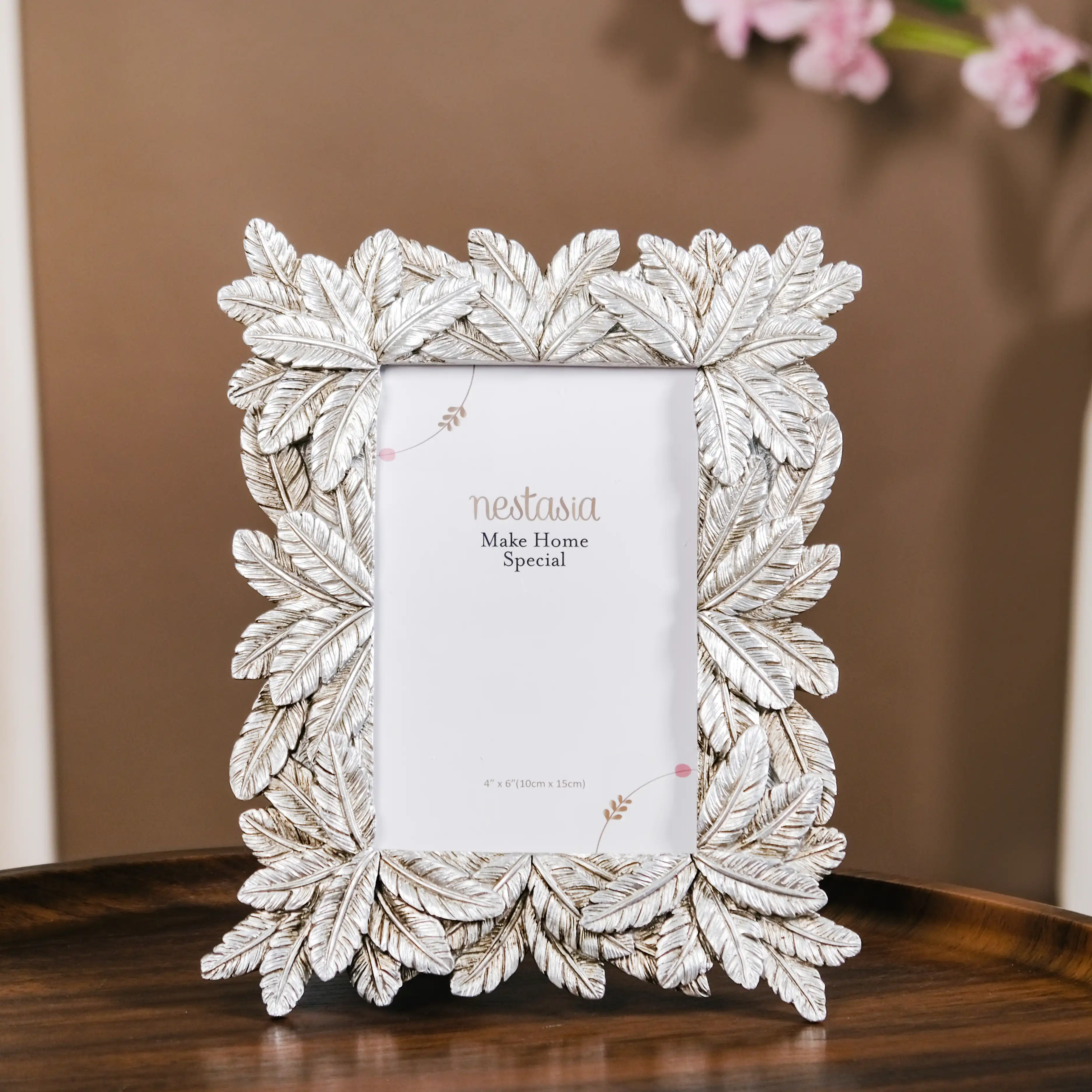 Silver Tropical Palm Photo Frame Small 8.5"x6.5" - Image 11
