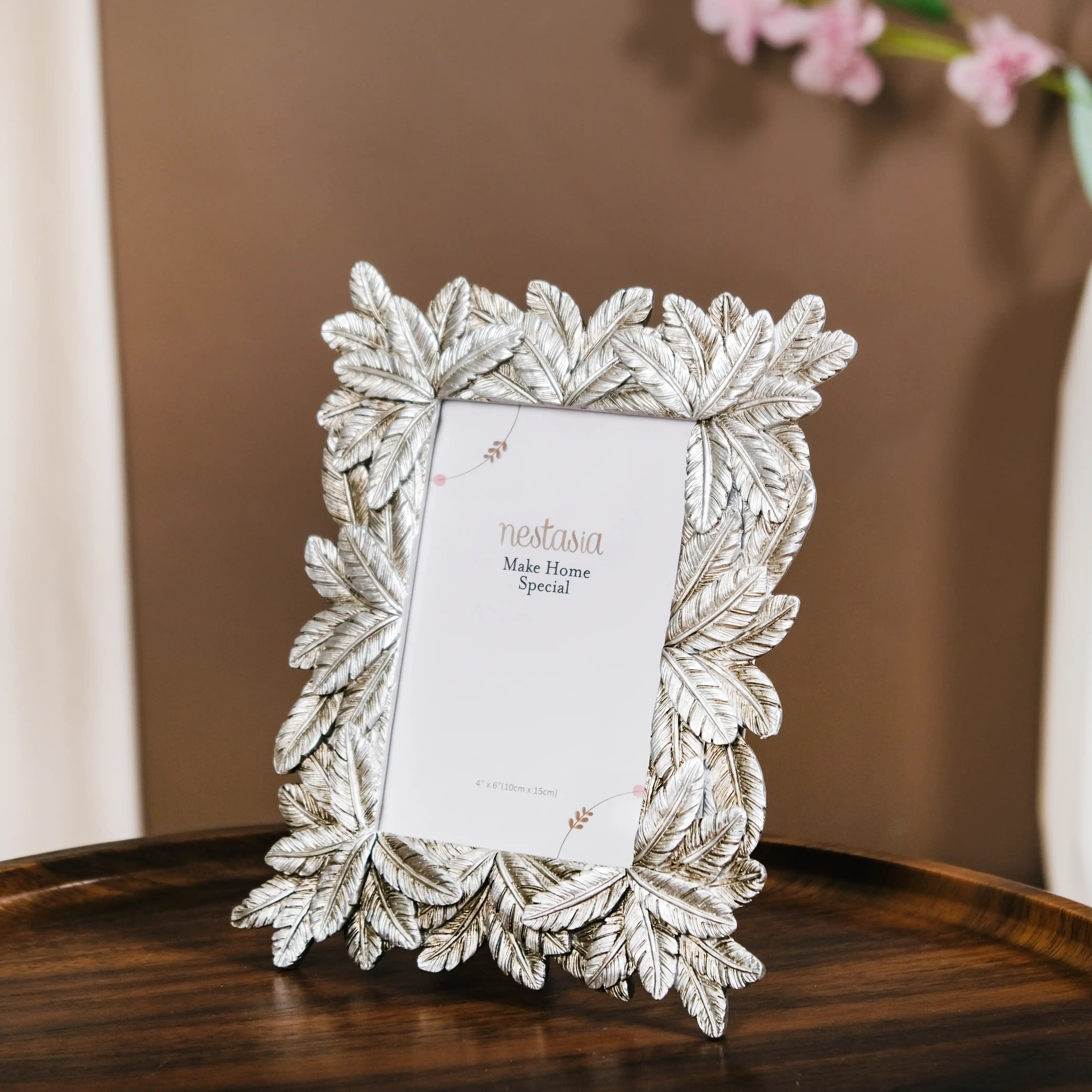 Silver Tropical Palm Photo Frame Small 8.5"x6.5" - Image 3