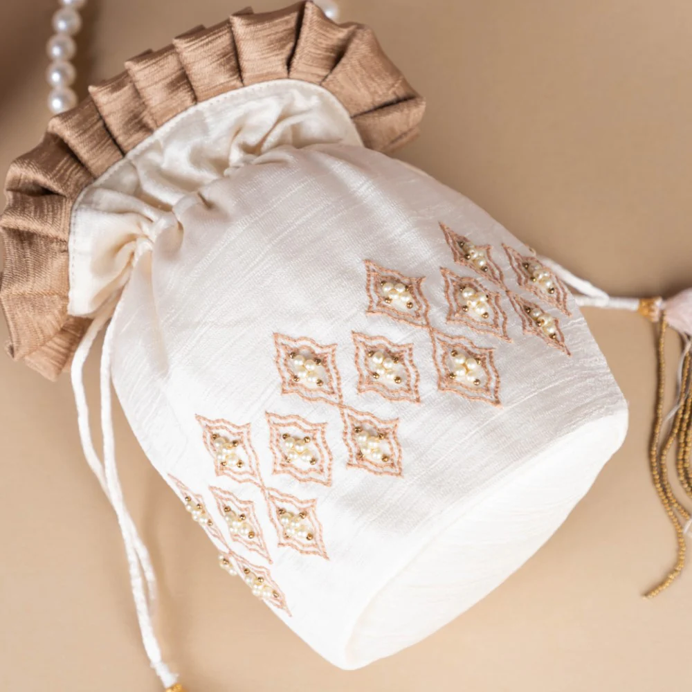 Sitara Potli Bag Off White - Image 5