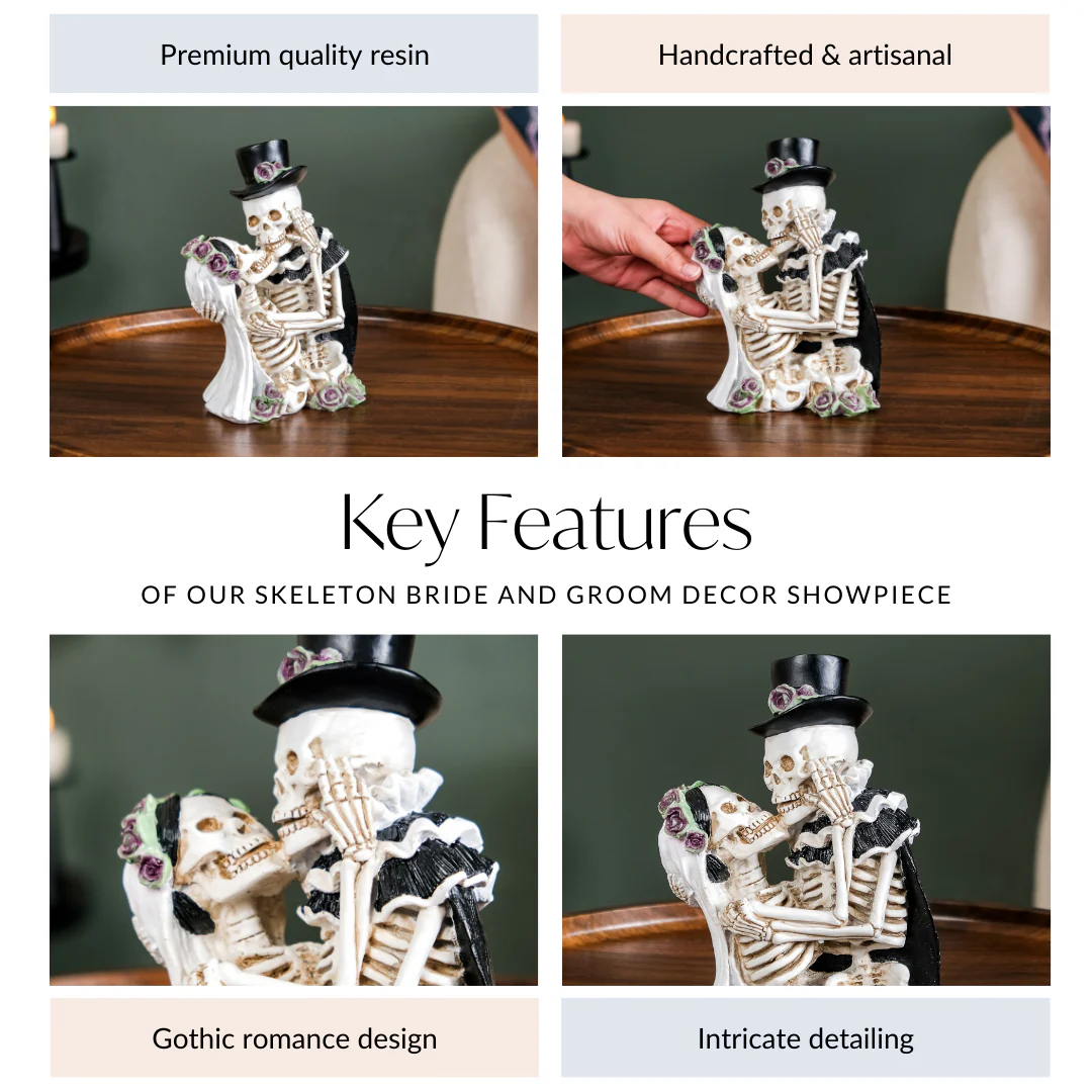 Skeleton Bride And Groom Decor Showpiece - Image 4