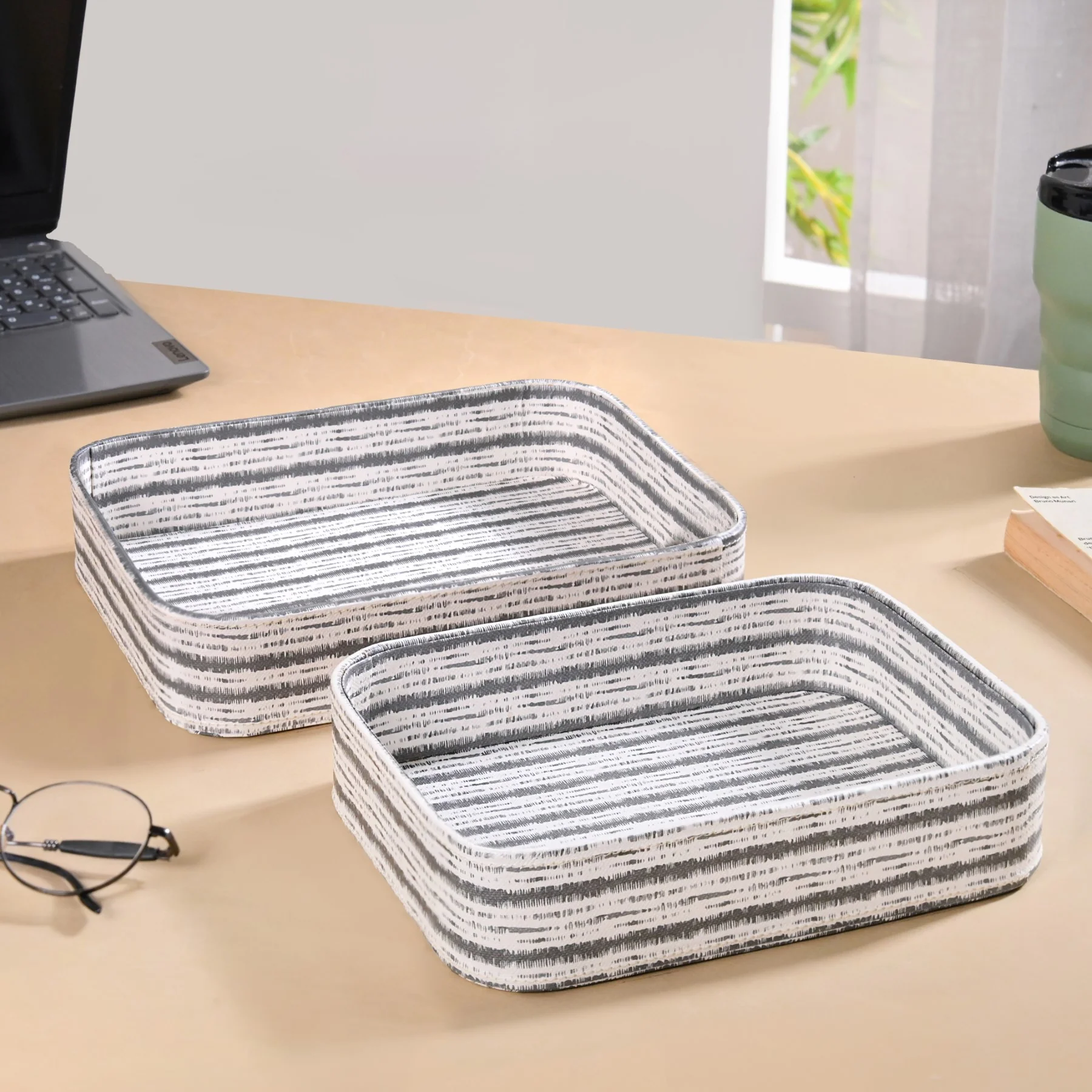 SlateLine Desk Organiser Tray Set Of 2 - Image 9