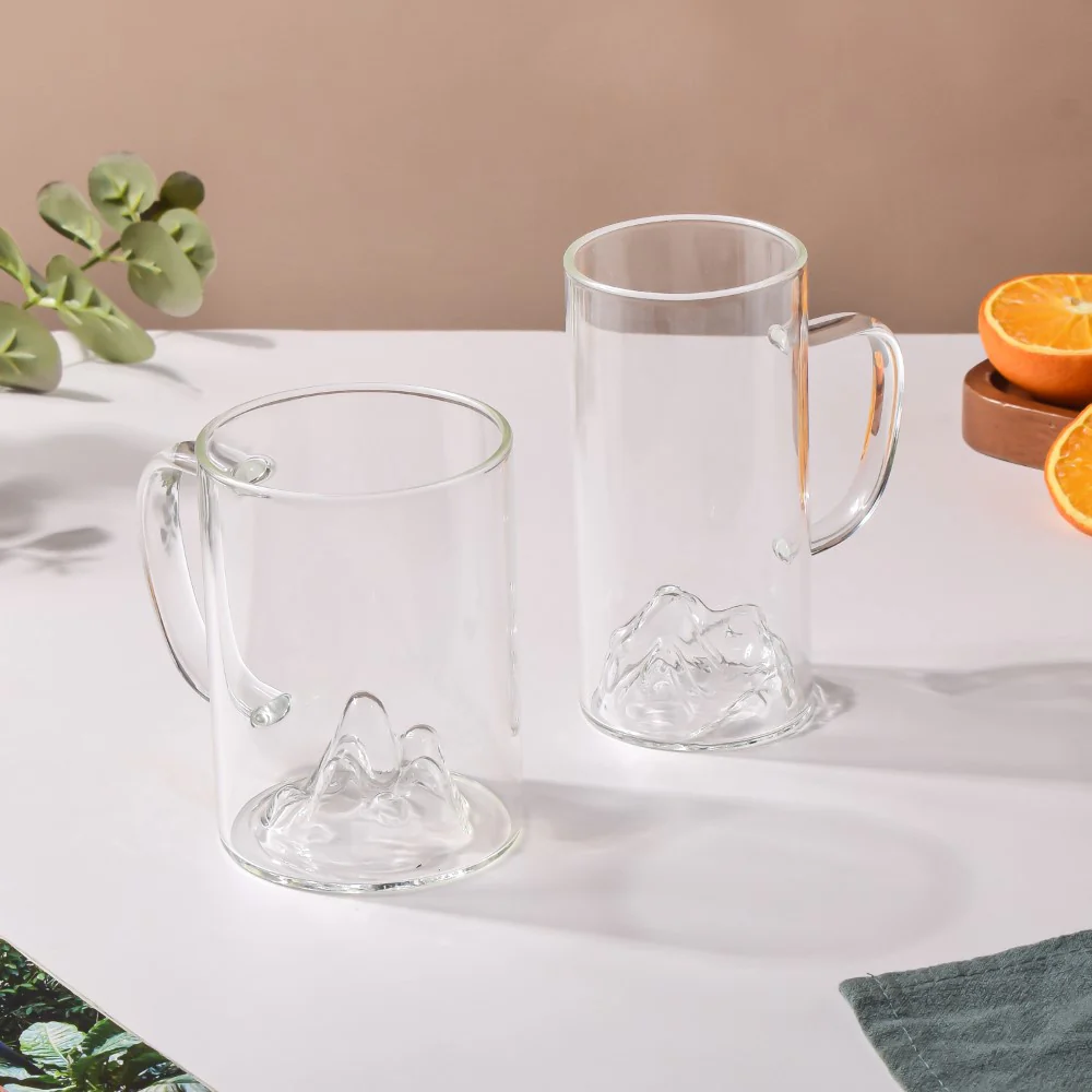 Sleek Glass Iceberg Mug Large 300ml - Image 7