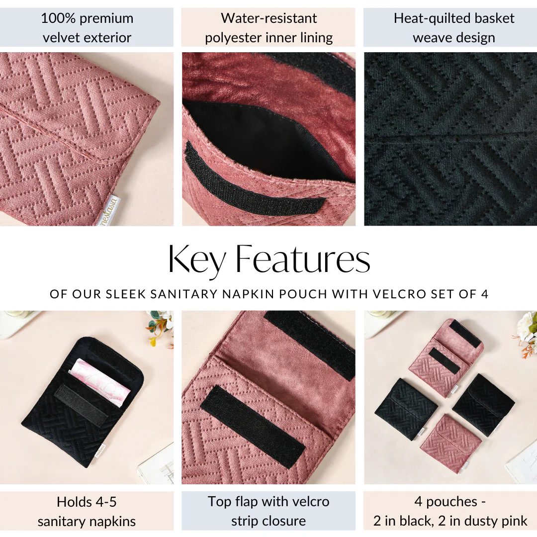 Sleek Small Cosmetic Pouch With Velcro Set Of 4 - Image 5