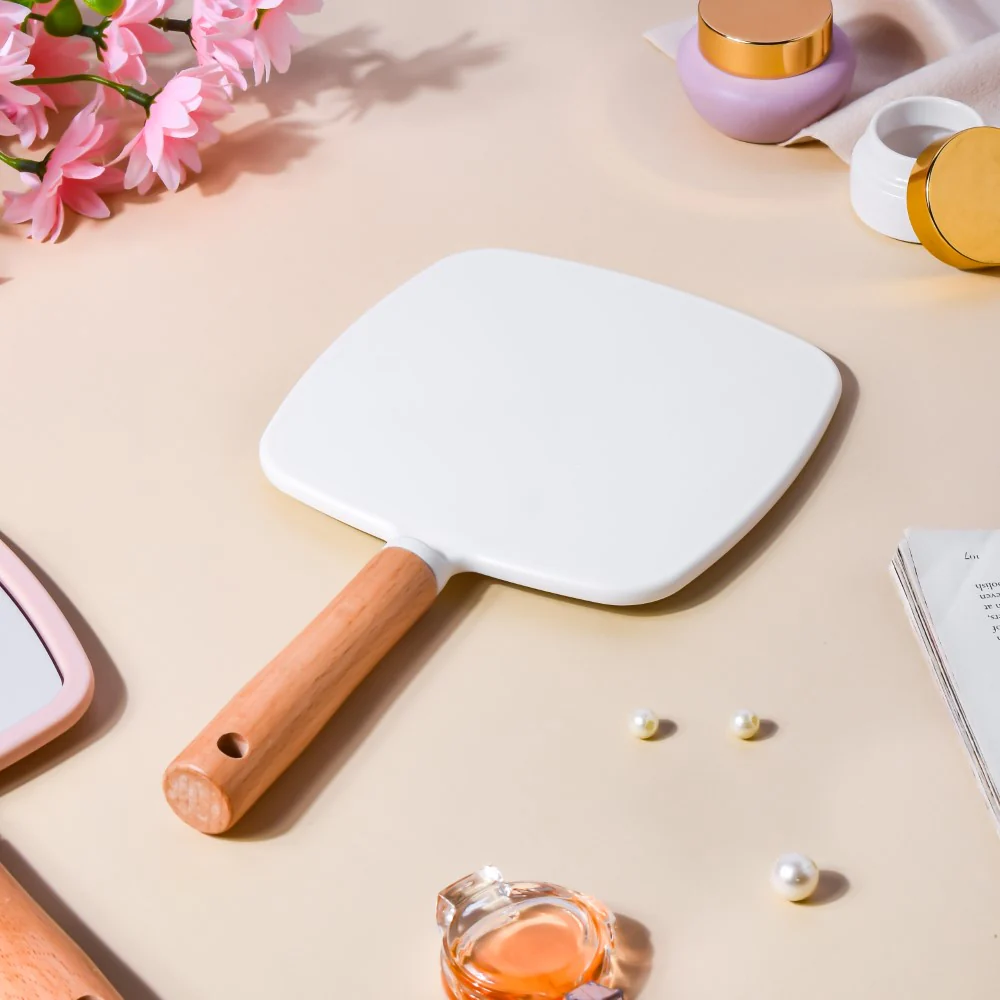 Sleek Square Handheld Mirror White - Image 5