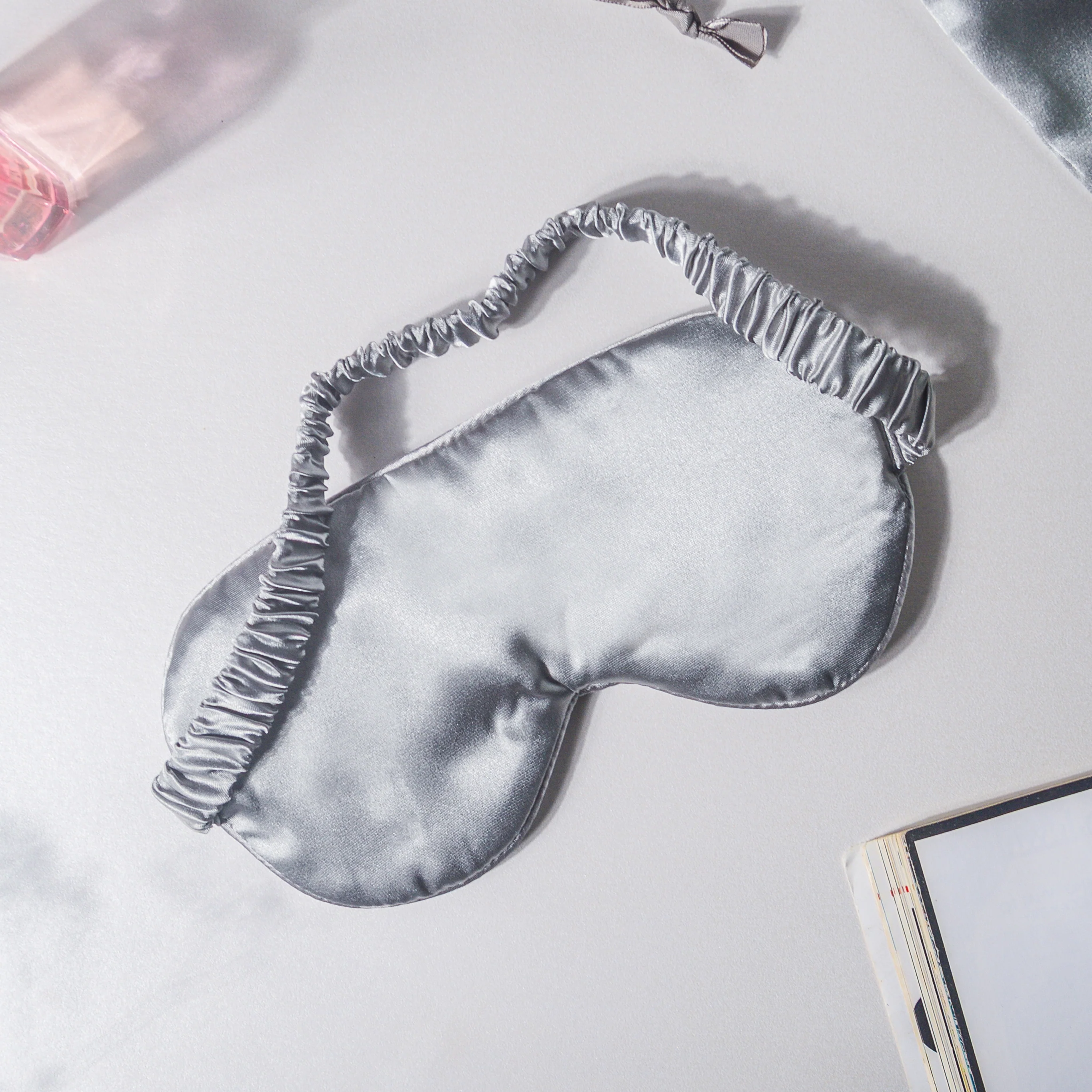 Sleepy Eyes Satin Eye Mask With Pouch Grey - Image 5