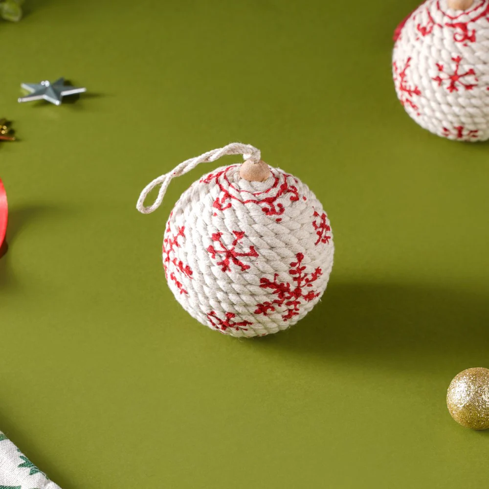 Snowflake Christmas Hanging Ornament Set Of 2 - Image 3