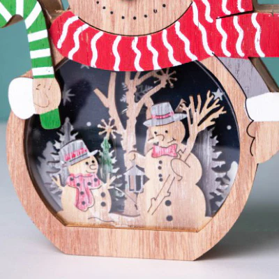 Snowman Belly LED Light Showpiece 6 Inch - Image 5