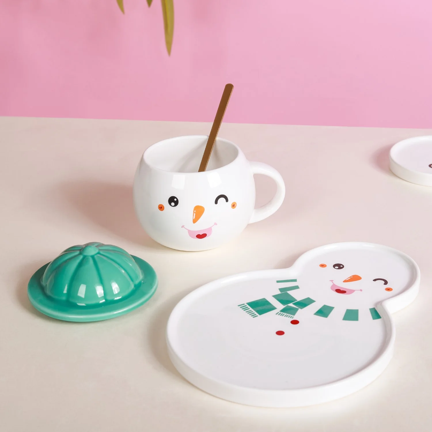 Snowman Plate And Cup Set - Image 4