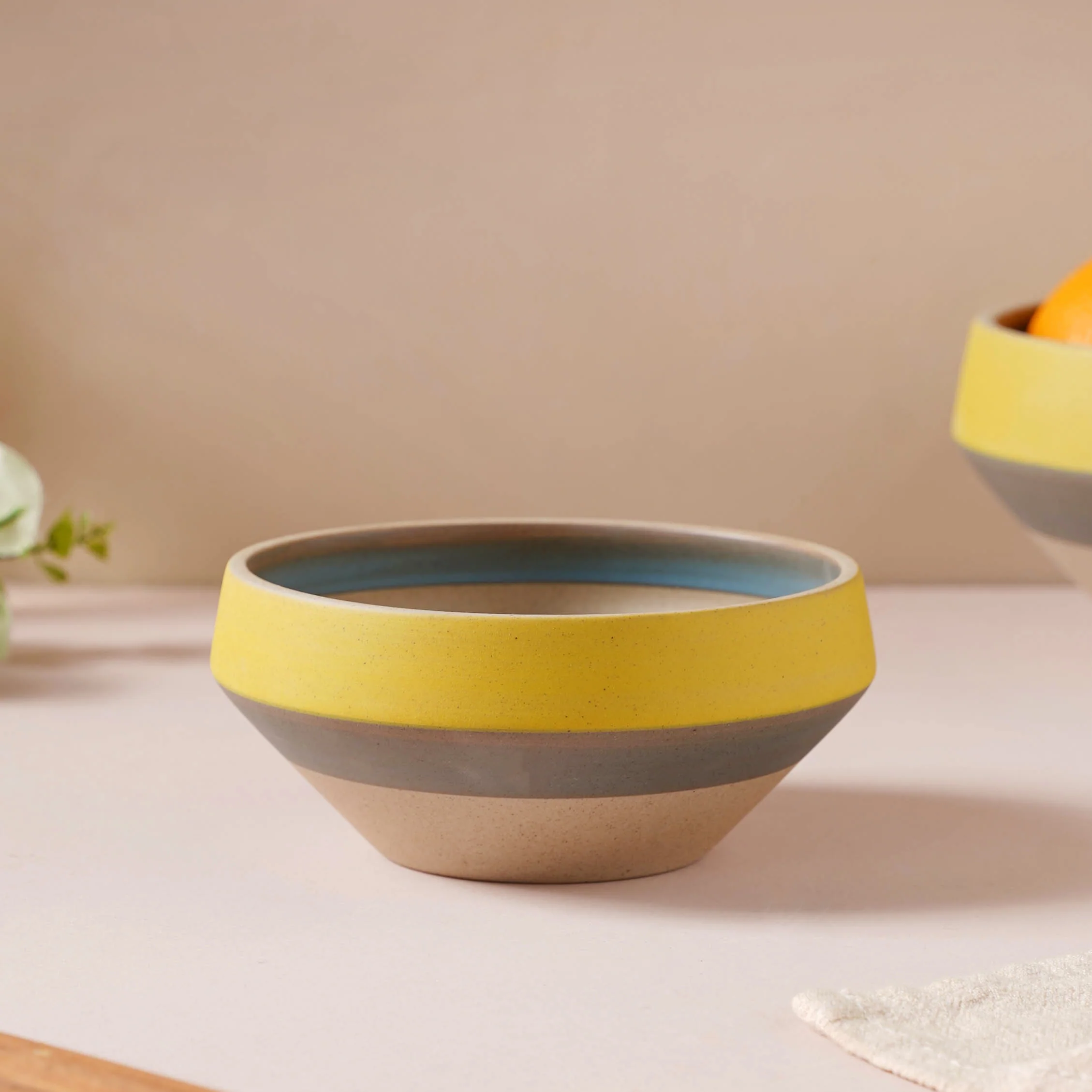 Soboku Grey And Yellow Dessert Bowl 300 ml - Image 3