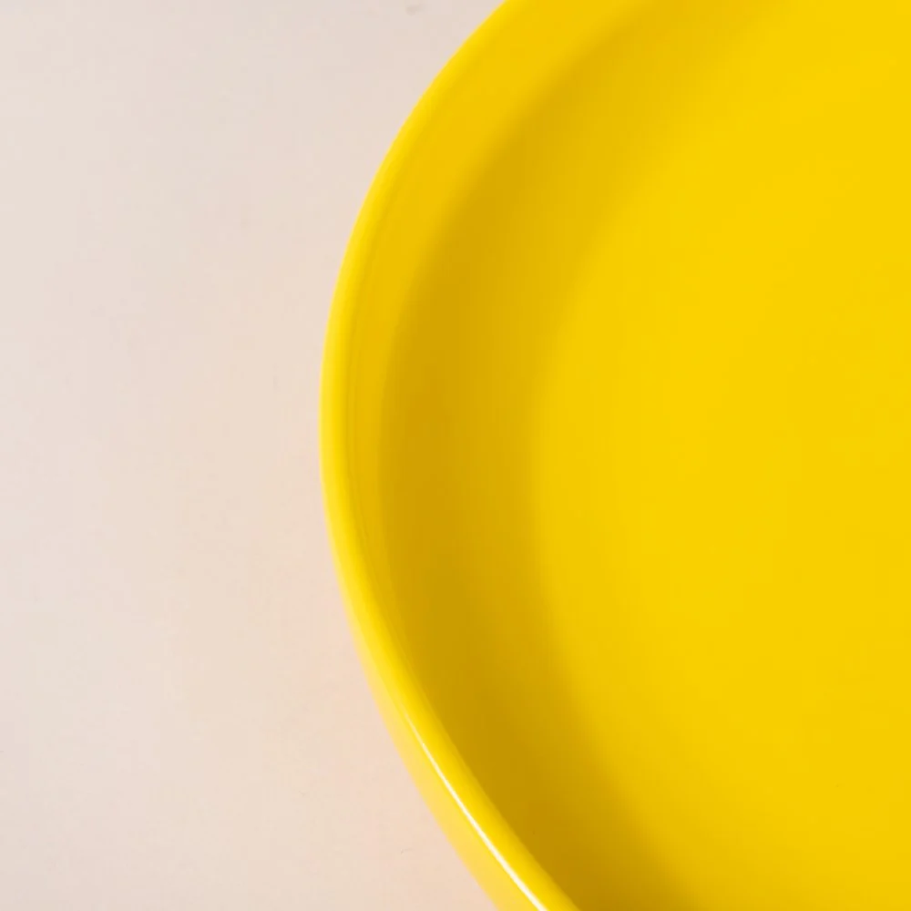 Solid Colored Dinner Plate Yellow 10 Inch - Image 5