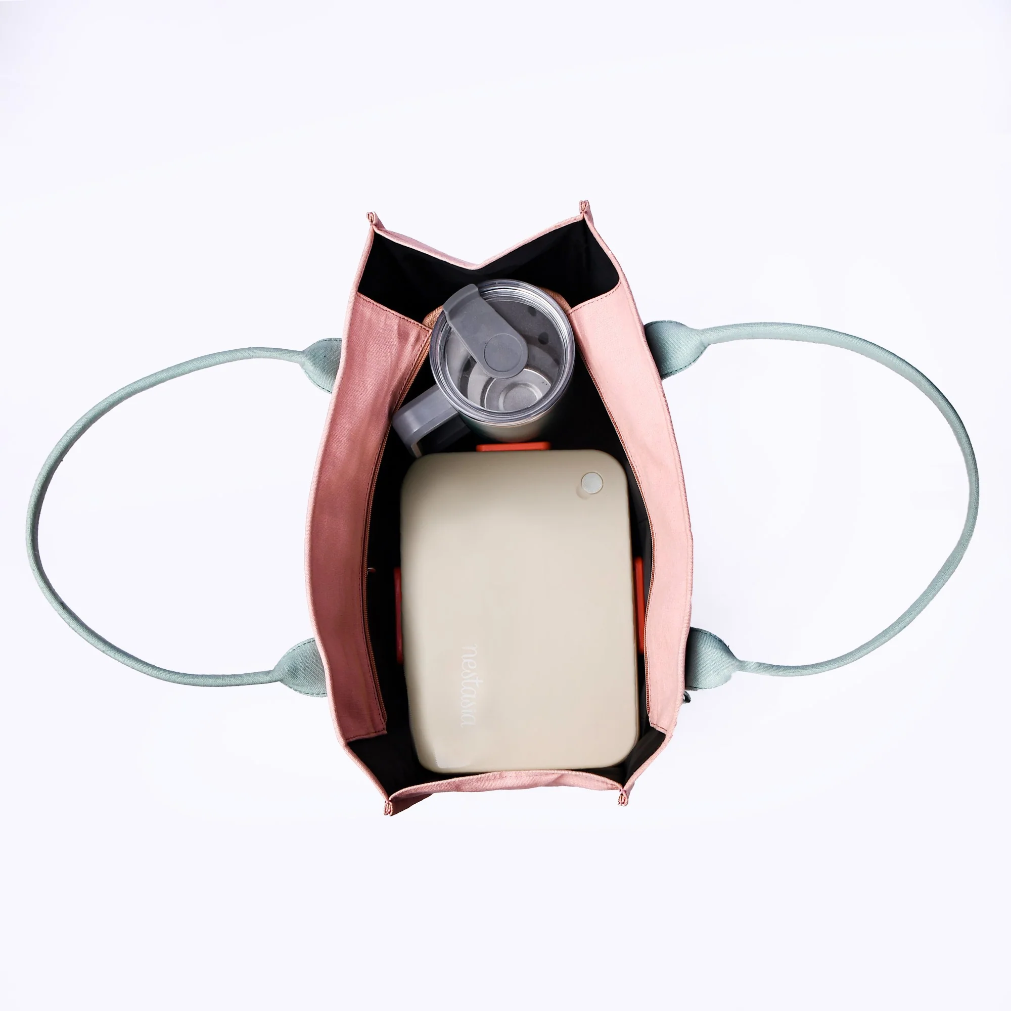 Sorella Pink Canvas Tote Bag With Coin Pouch - Image 7