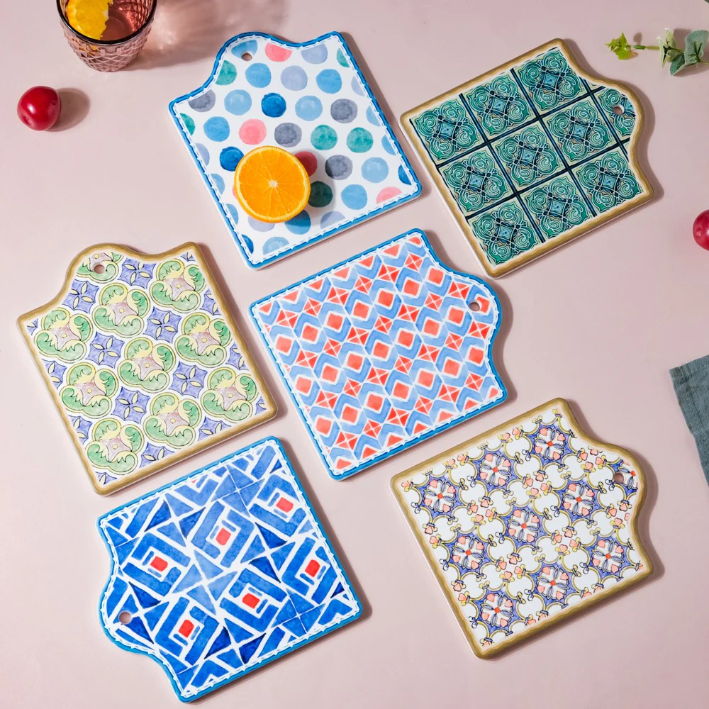 Spanish Art Ceramic Trivet Blue And White 7 Inch - Image 8