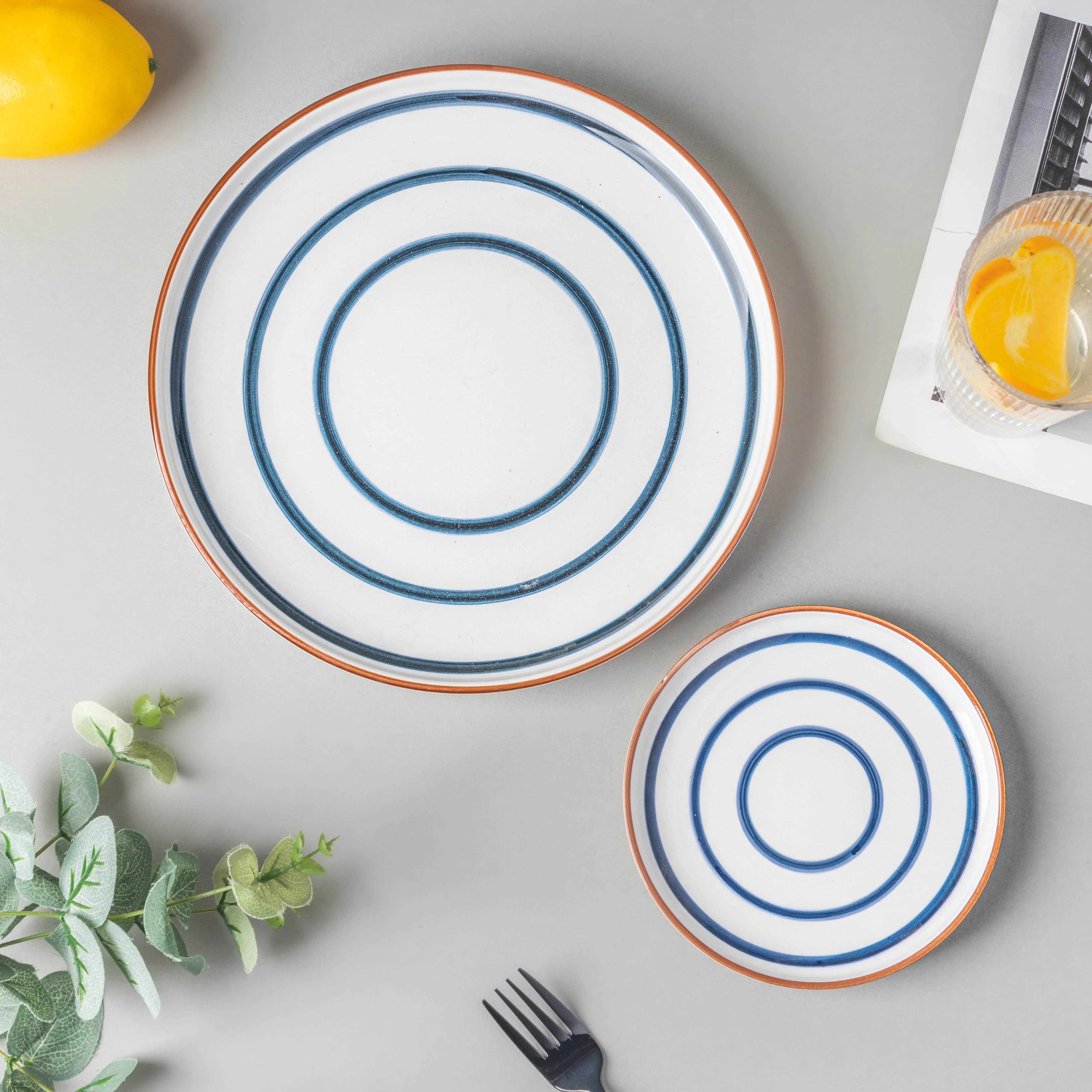 Spiral Snack Plate Blue 6 Inch - Image 6