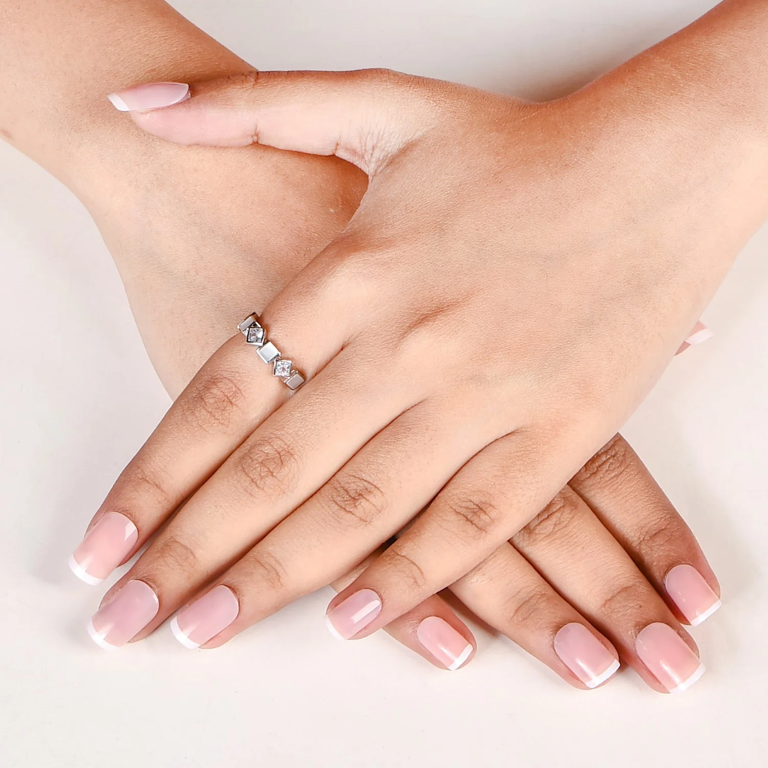 Squared In Sparkle Silver Ring - Image 2