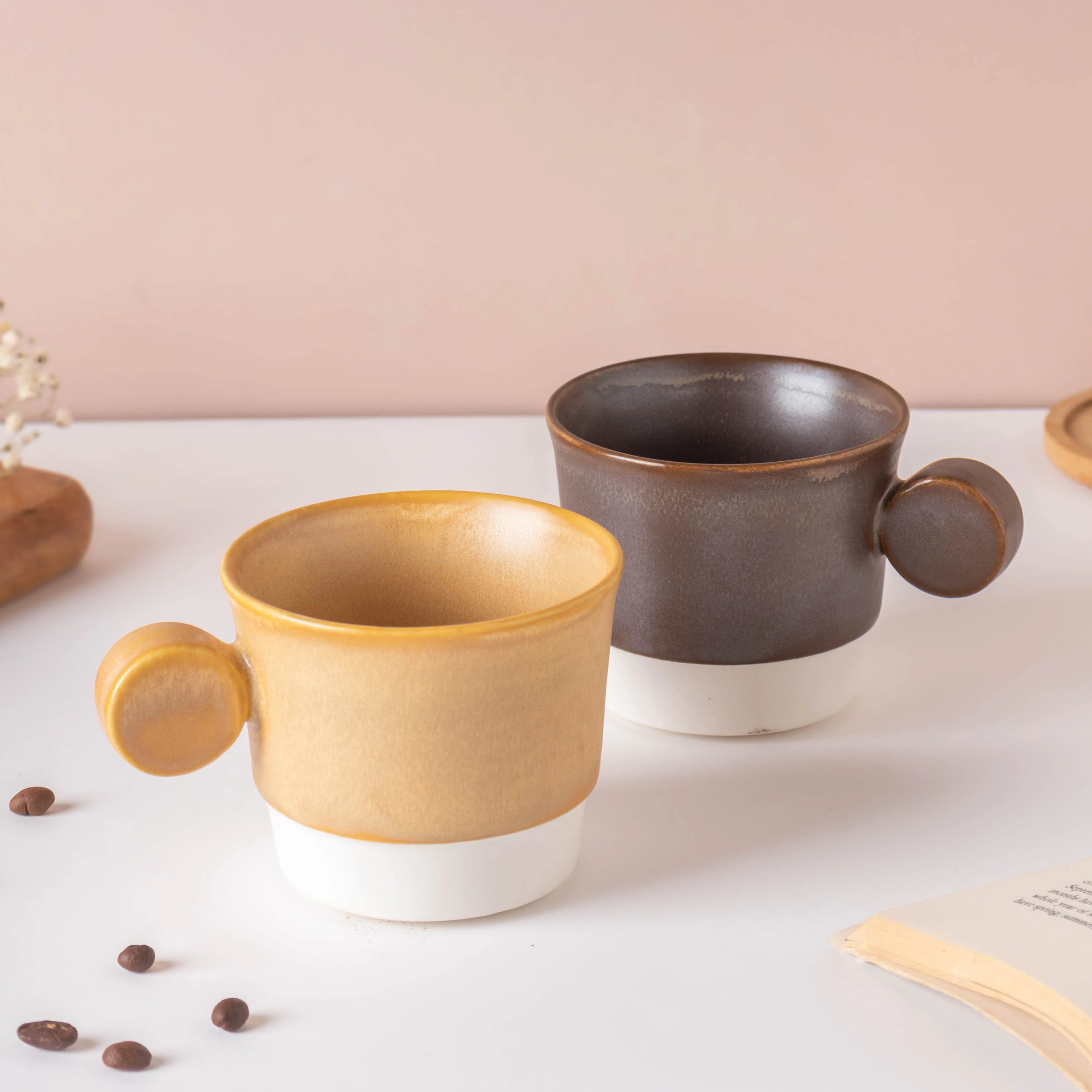 Stackable Ceramic Cup Beige 200 ml - Image 3