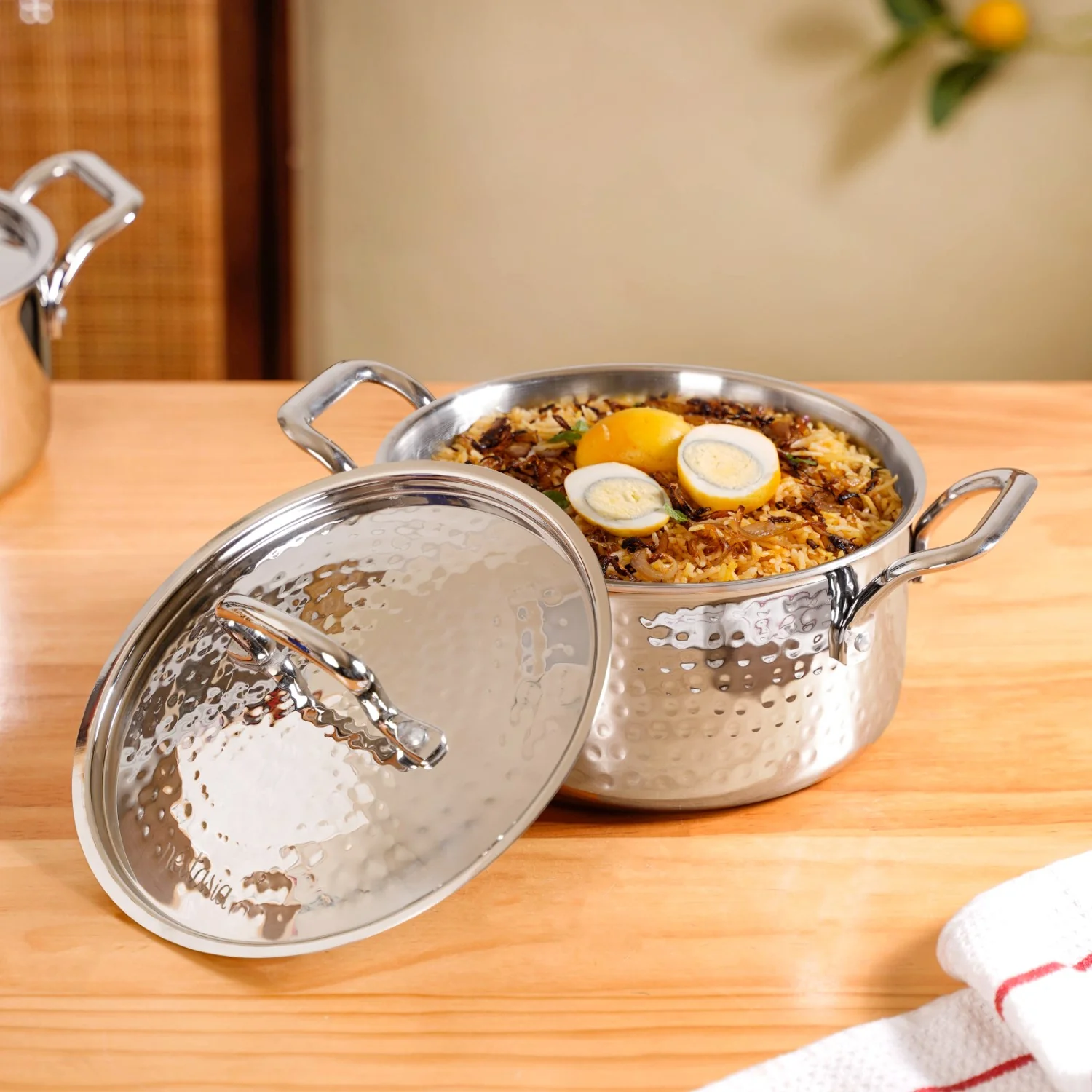 Stainless Steel Casserole Cooking Pot Tri-Ply With Lid 3000ml - Image 2