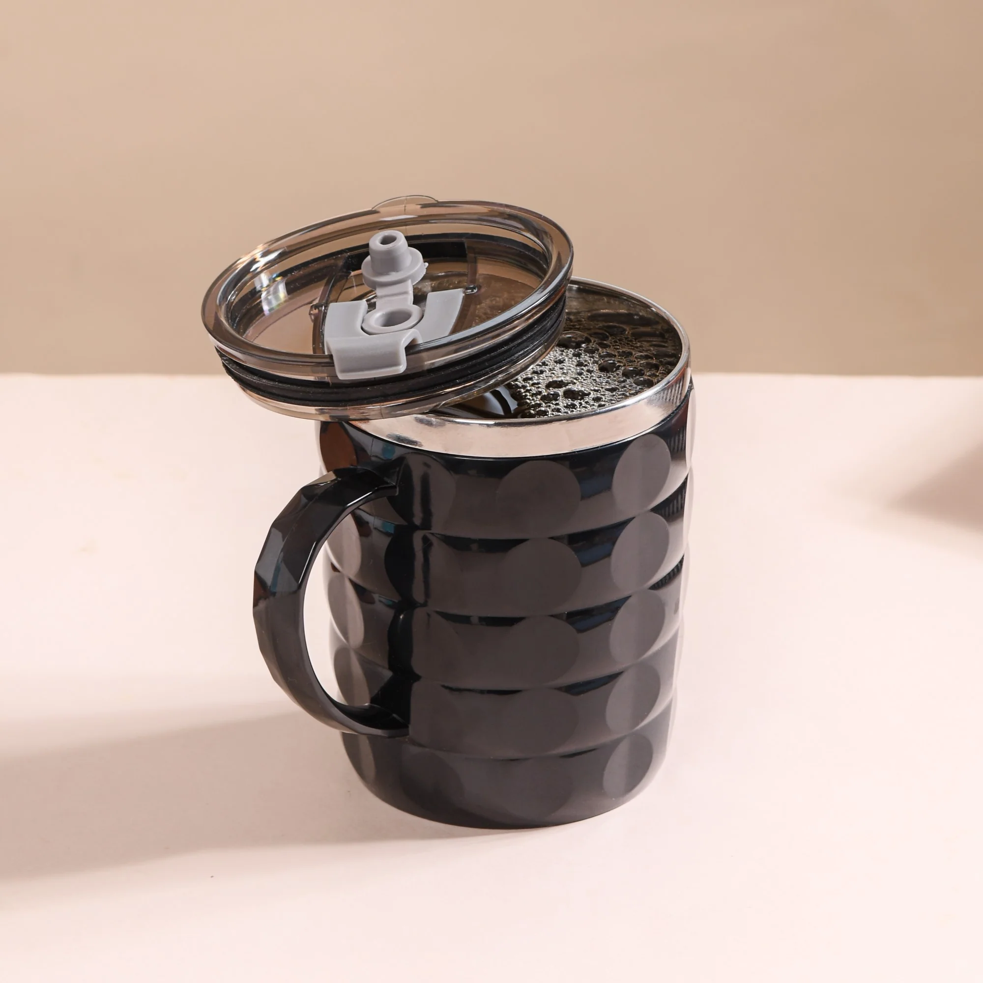 Stainless Steel Travel Mug For Car Black 400ml - Image 9