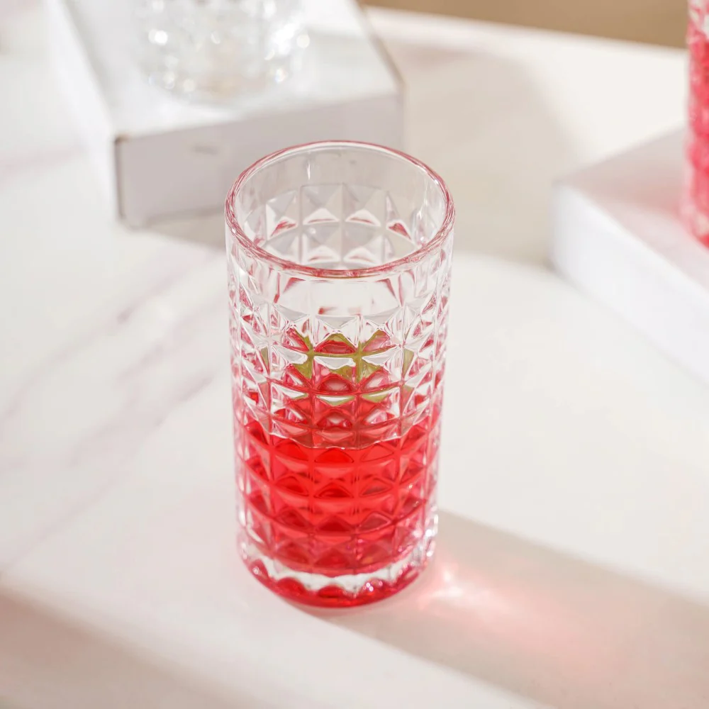 Starcut Textured Large Drinkware Glass Set of 6 250 ml - Image 6