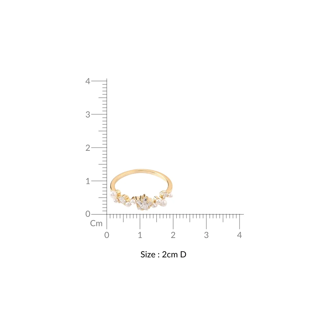 Starlit Elegance Gold Ring - Image 3