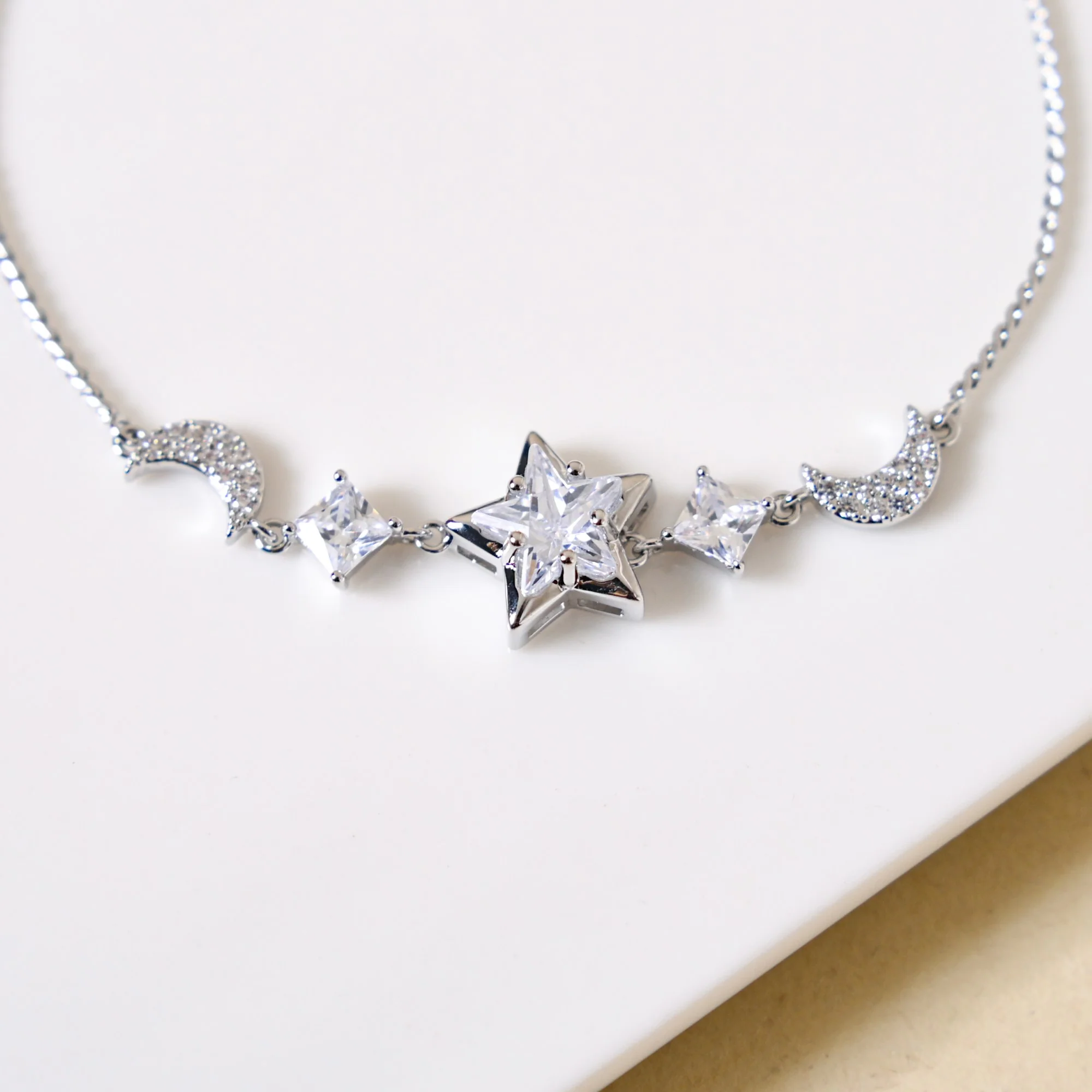 Stars And Moon Silver Charm Bracelet - Image 5
