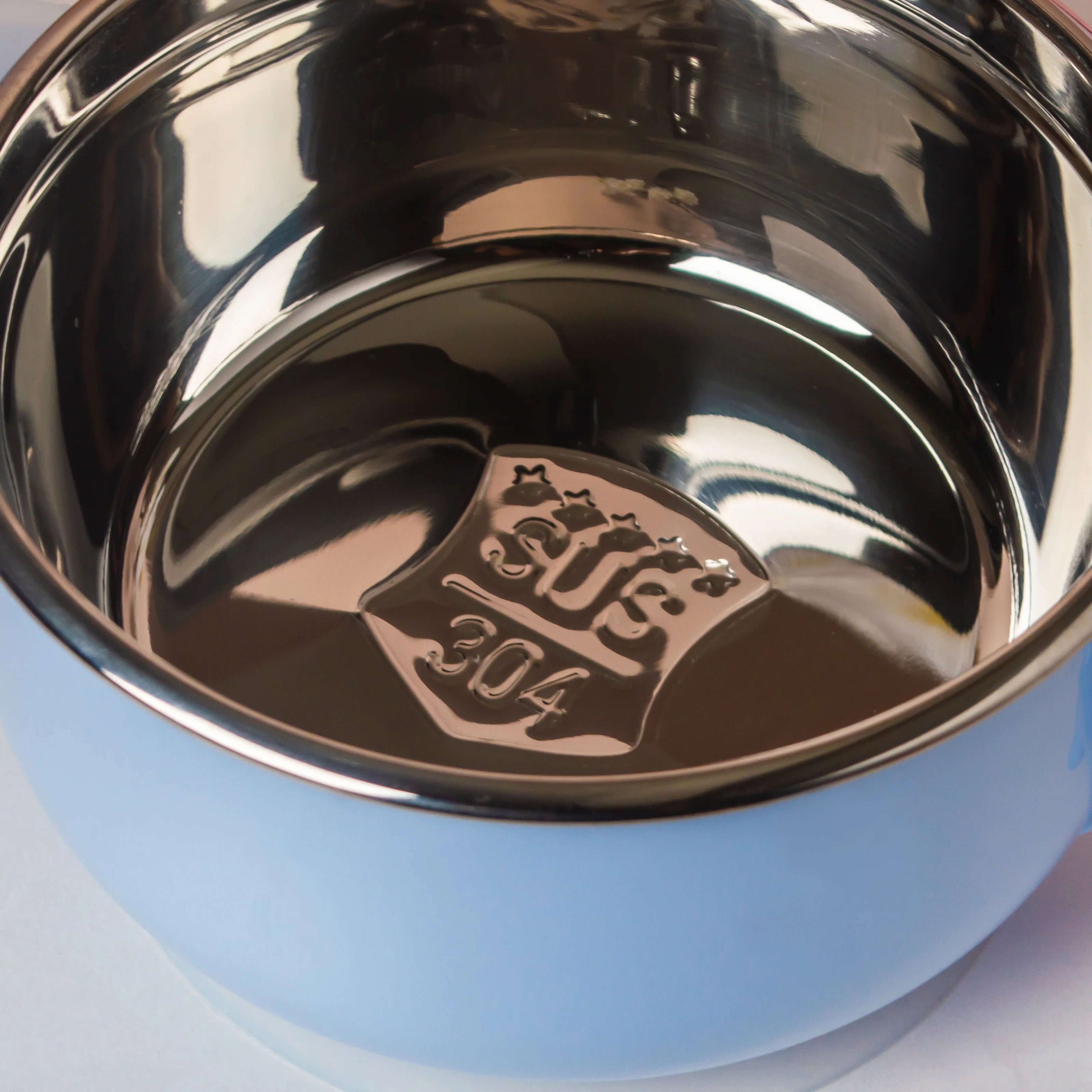 Steel Food Bowl With Heating Water Chamber Blue 400 ml - Image 5