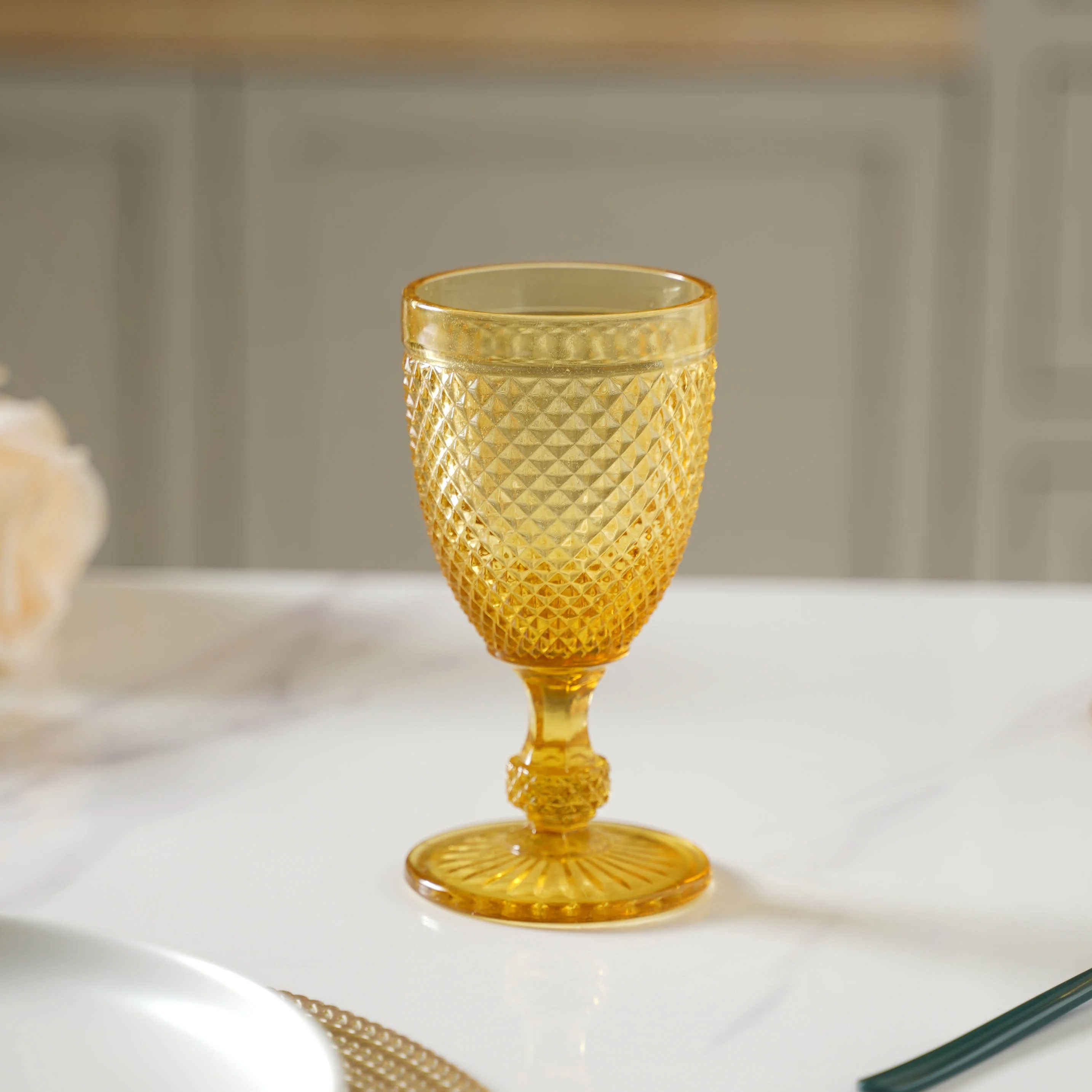Stemmed Crystal Glass Set of 2 - Image 8