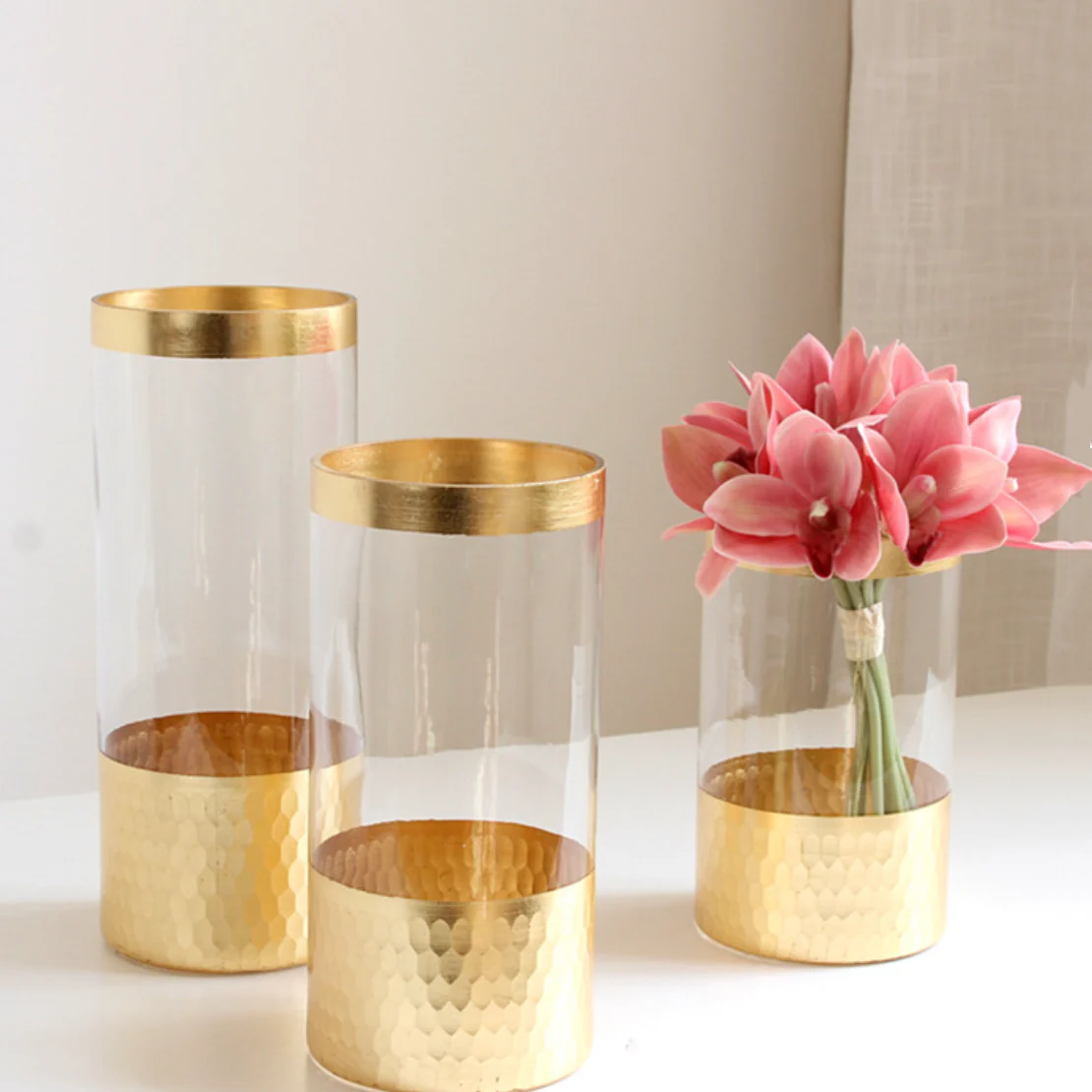 Straight Glass Vase Small - Image 8