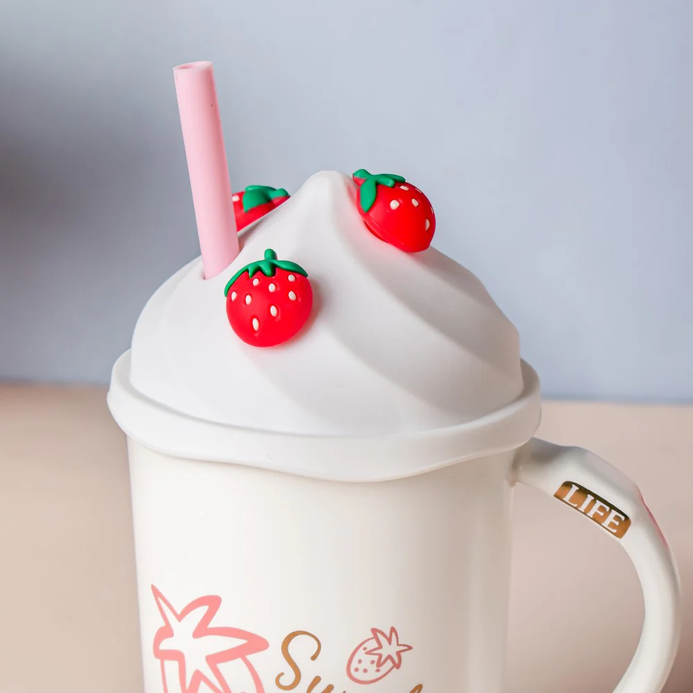 Strawberry Sweet Life Mug With Lid And Straw 380 ml - Image 6
