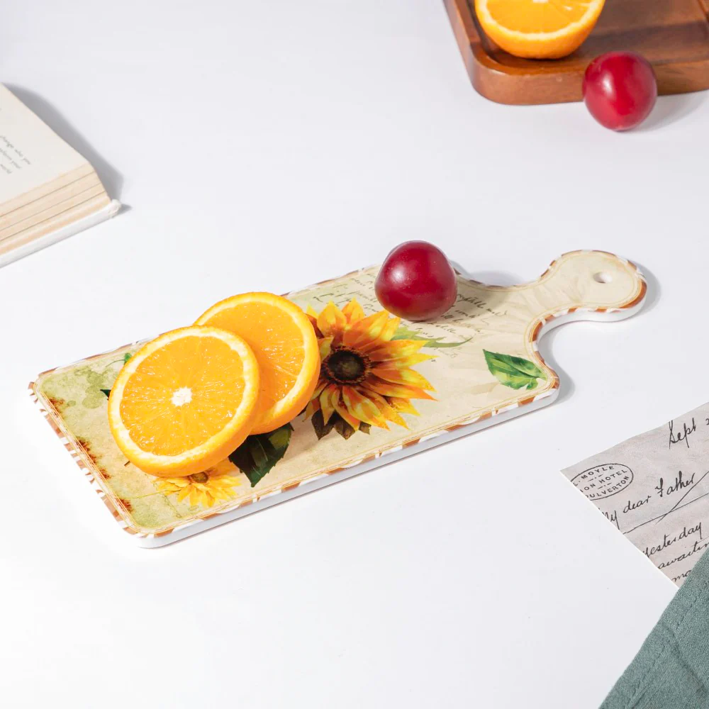 Sunflower Ceramic Trivet With Handle 11 Inch - Image 3