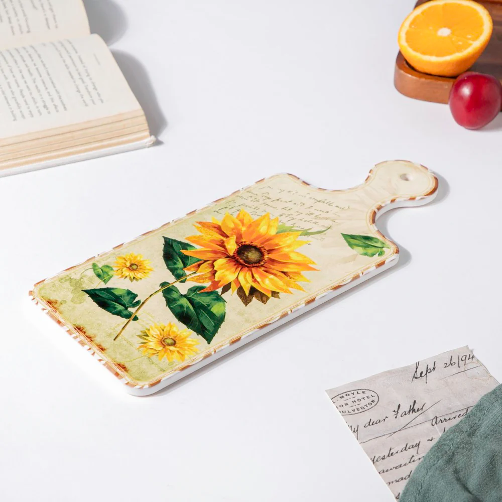 Sunflower Ceramic Trivet With Handle 11 Inch - Image 4