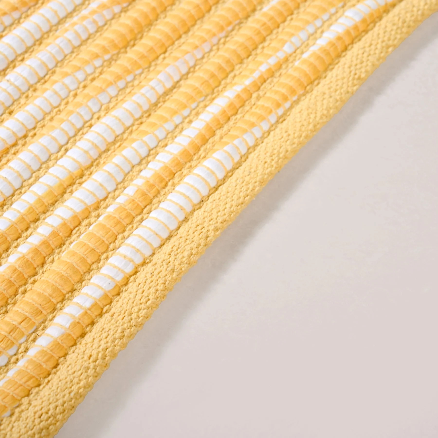 Sunny Stripes Textured Yellow Floor Mat 85x62cm - Image 5