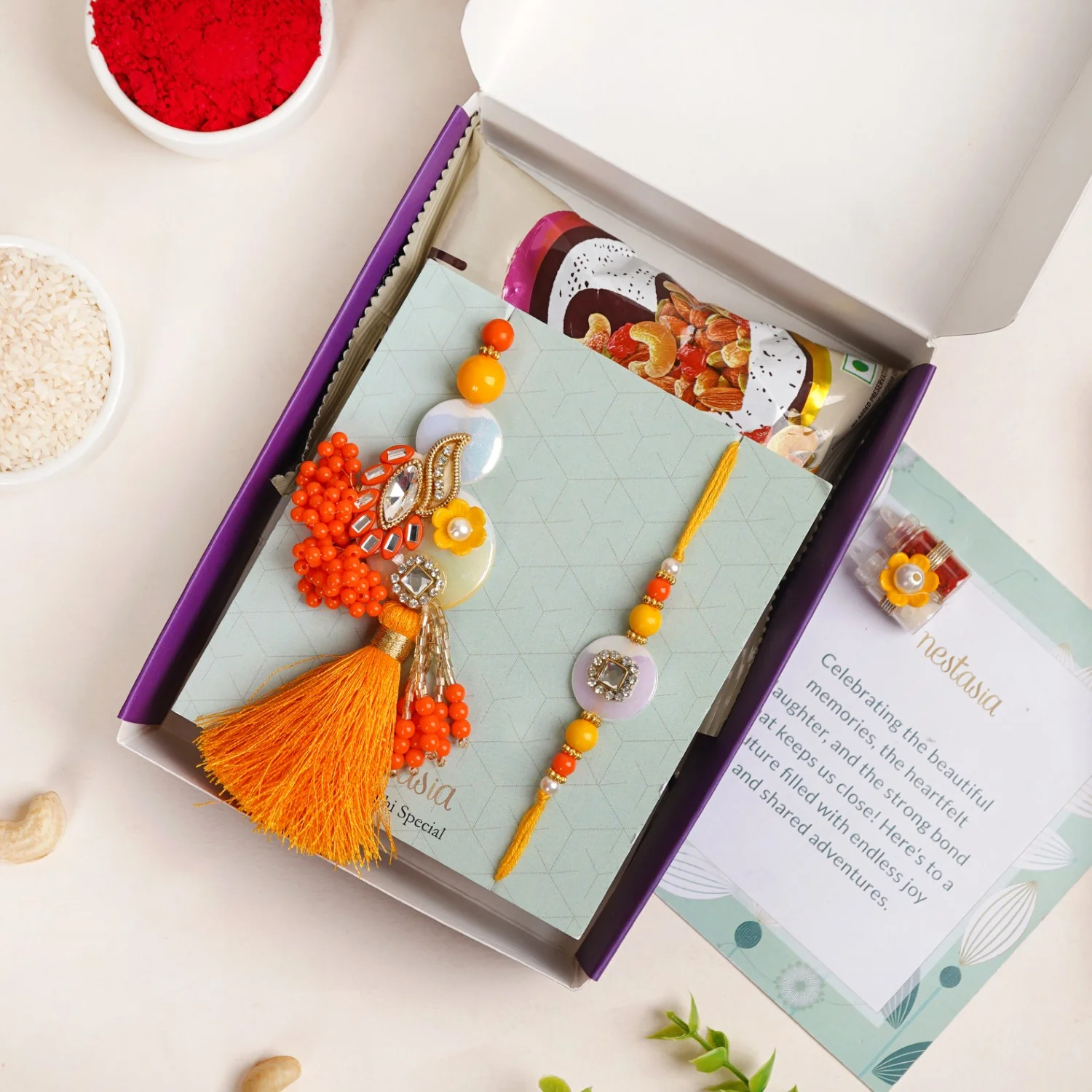 Sunrise Dreams Rakhi Lumba Set For Siblings - Image 5