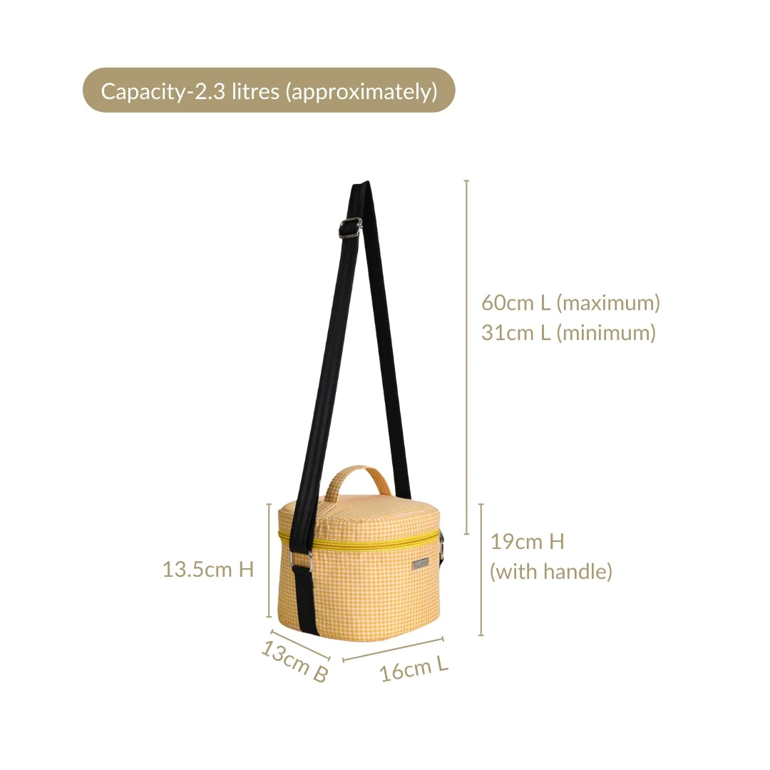 Sunshine Checked Lunch Bag With Insulation - Image 4