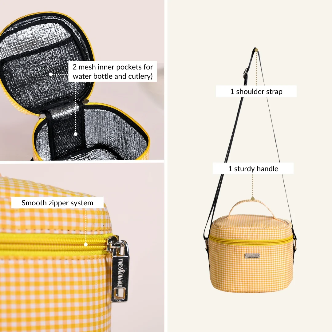 Sunshine Checked Lunch Bag With Insulation - Image 6