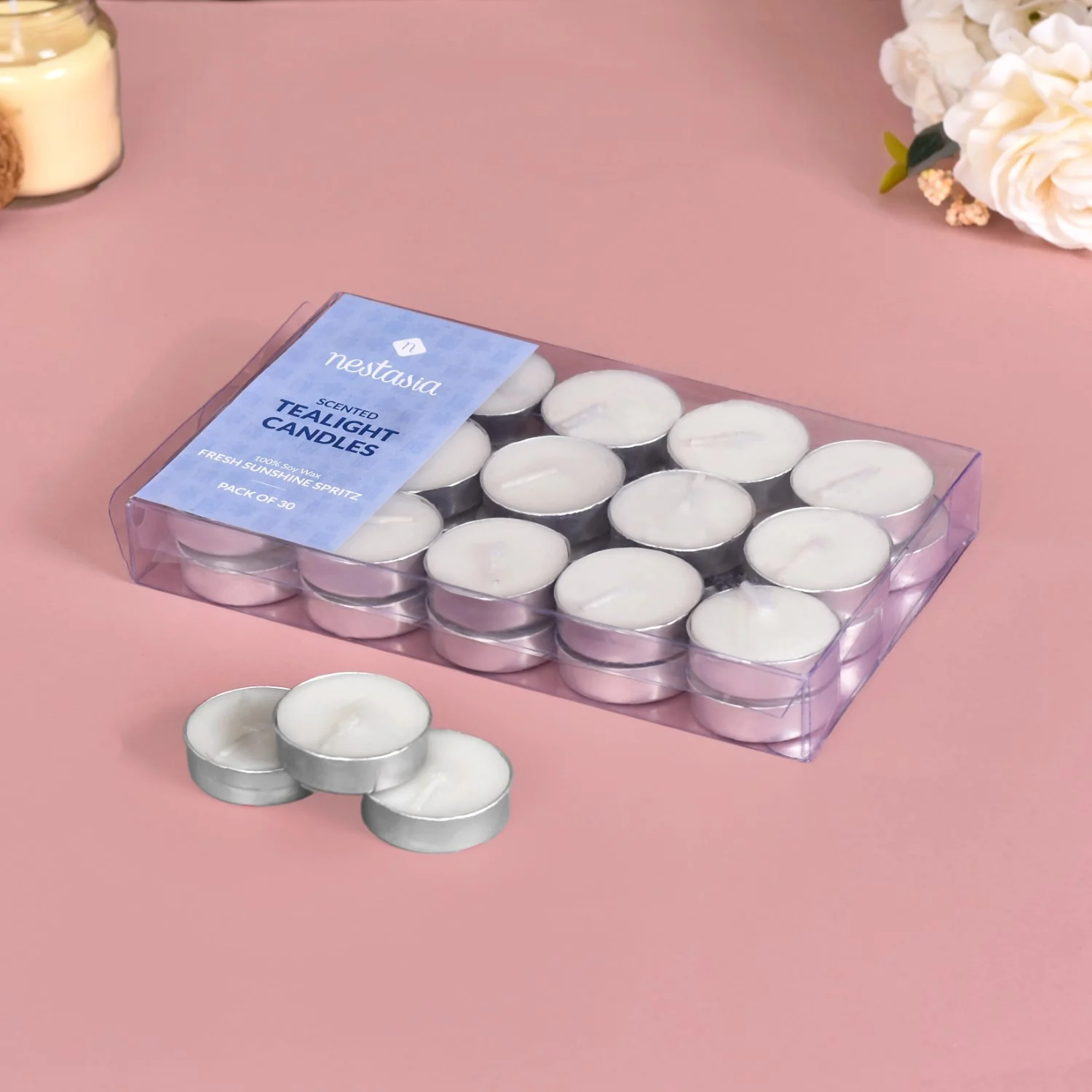 Sunshine Spritz Scented Tealight Candles Set Of 30 - Image 2
