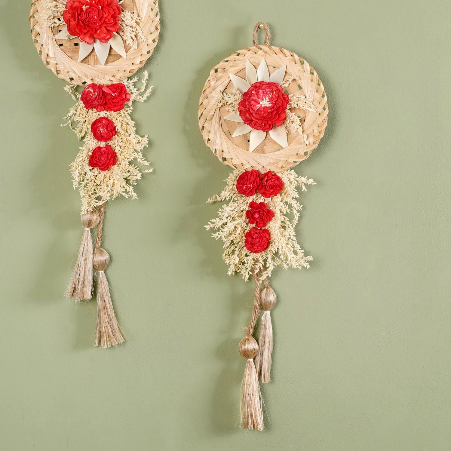 Sustainable Red Sola Bloom Wall Decor Set Of 4 - Image 8