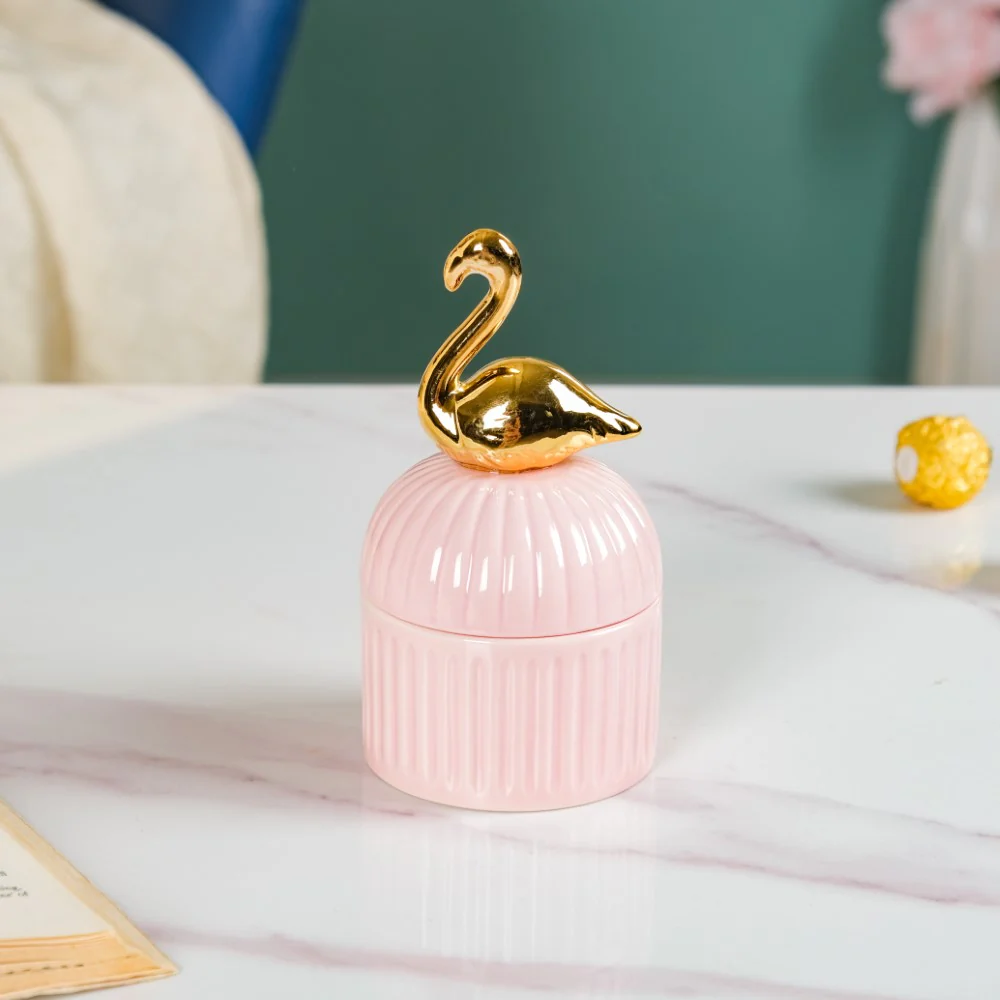 Swan Ceramic Canister Pink - Image 11