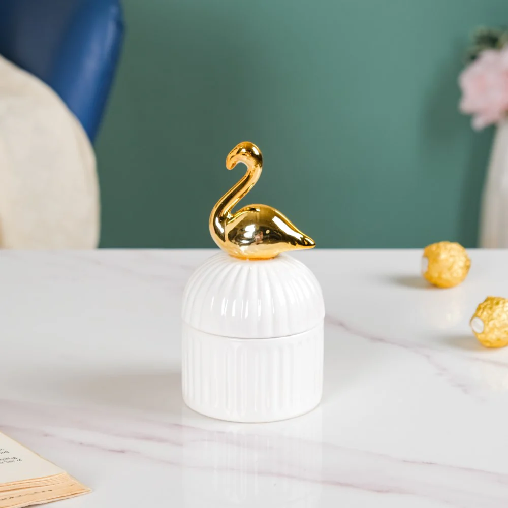 Swan Ceramic Canister White - Image 11