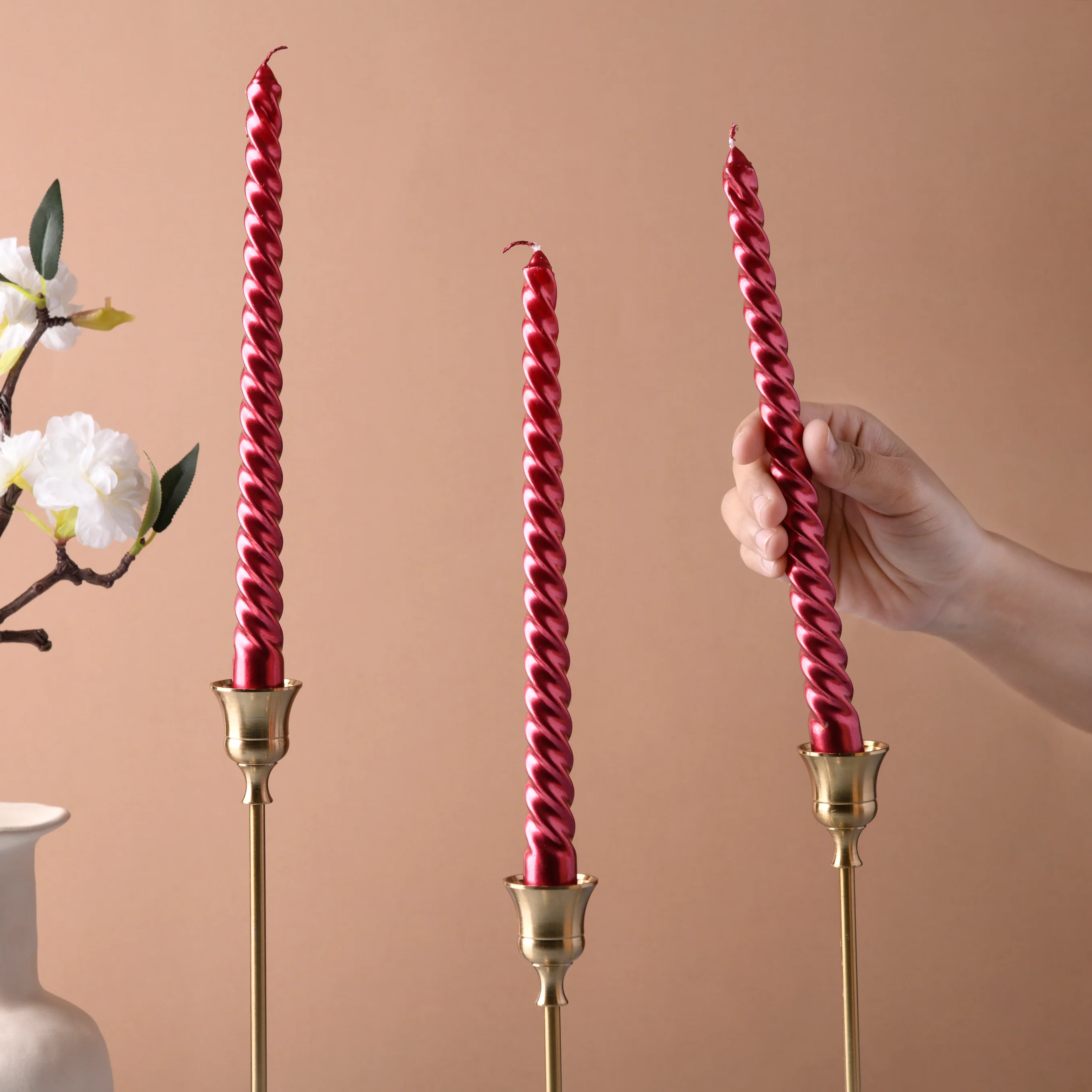 Swirl Candle Set of 4 - Image 4