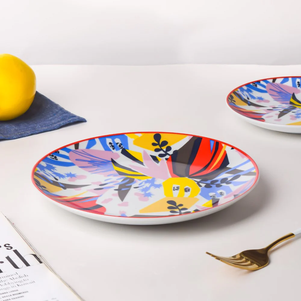 Sylvia Ceramic Snack Plate 8 Inch - Image 3