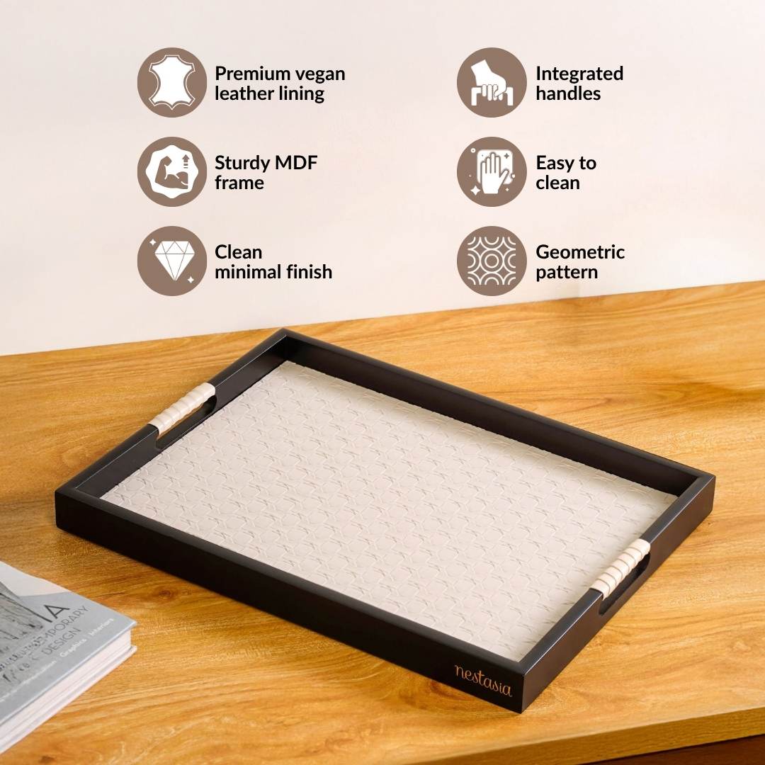 Table Top Luxury Tray Organiser Large Beige - Image 3