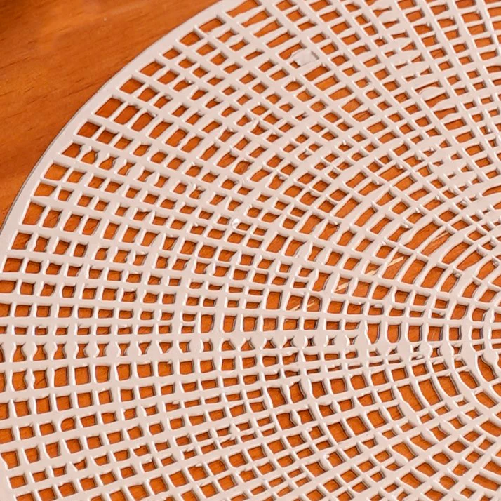 Taupe Webbed Table Mat Set Of 6 - Image 6
