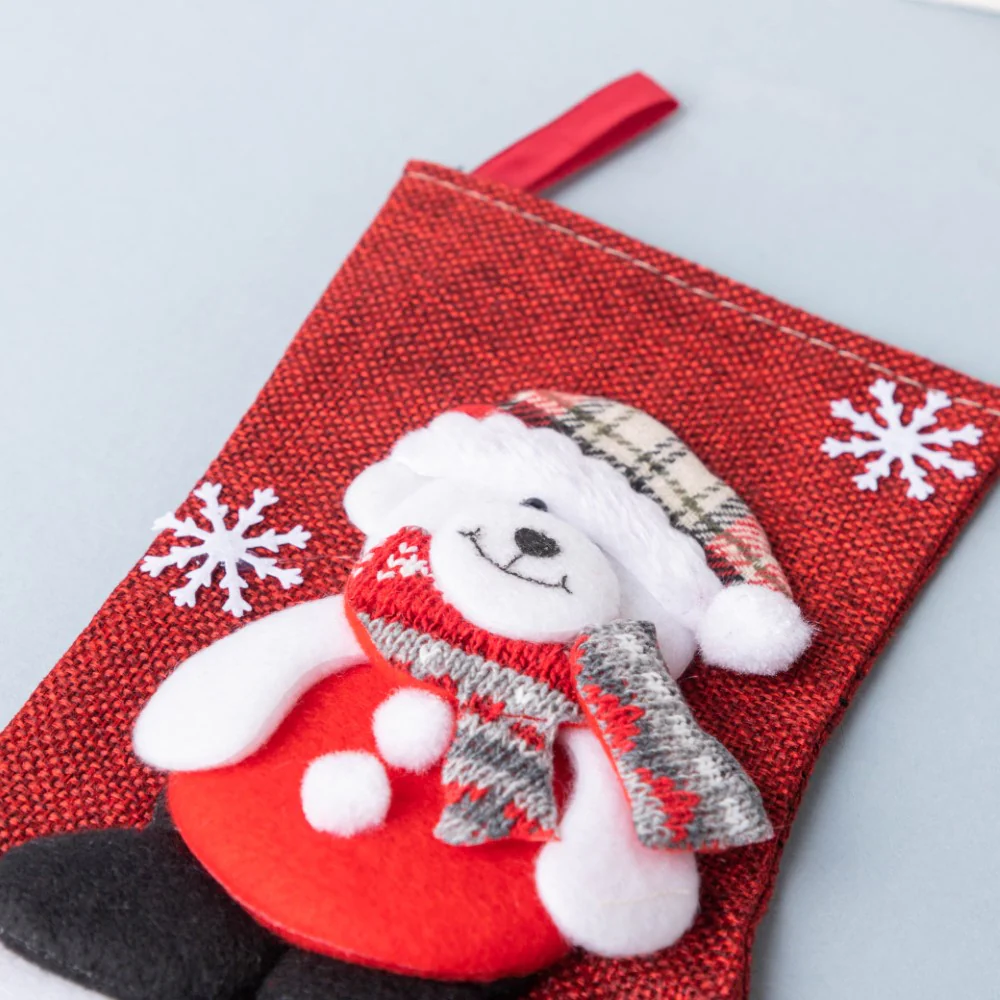 Teddy Bear Christmas Stocking 9 Inch - Image 4