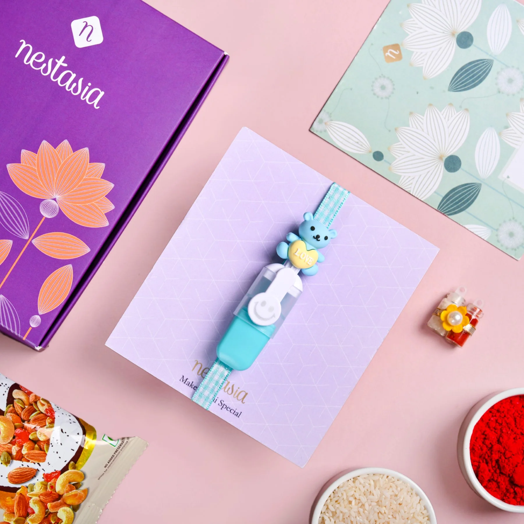 Teddy Love Rakhi Gift Set - Image 2