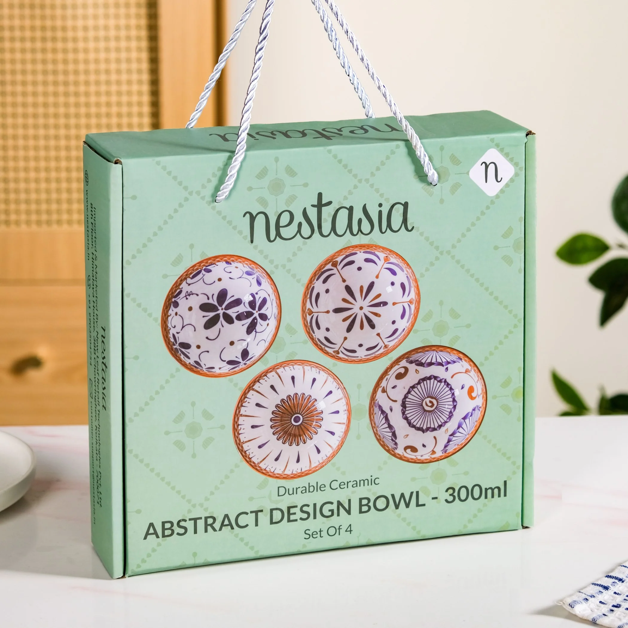 Terra Indigo Ceramic Bowls Set Of 4 300ml - Image 9