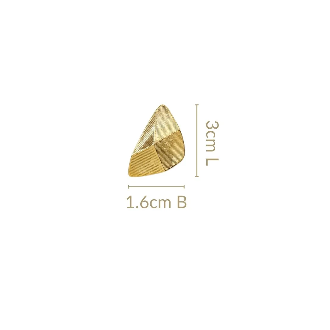 Terrain Stud Earrings Gold - Image 3